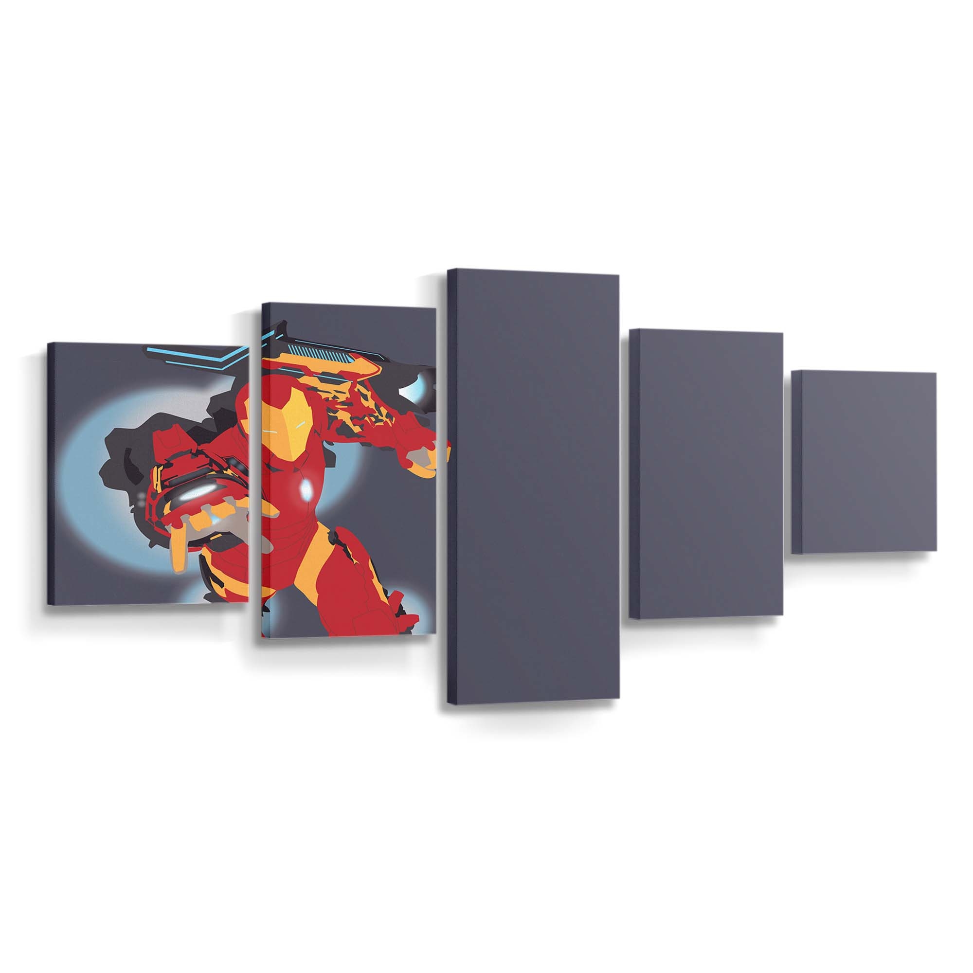 Unbesiegbarer Iron Man Mk 5 Vector Leinwandbild - Wanddeko