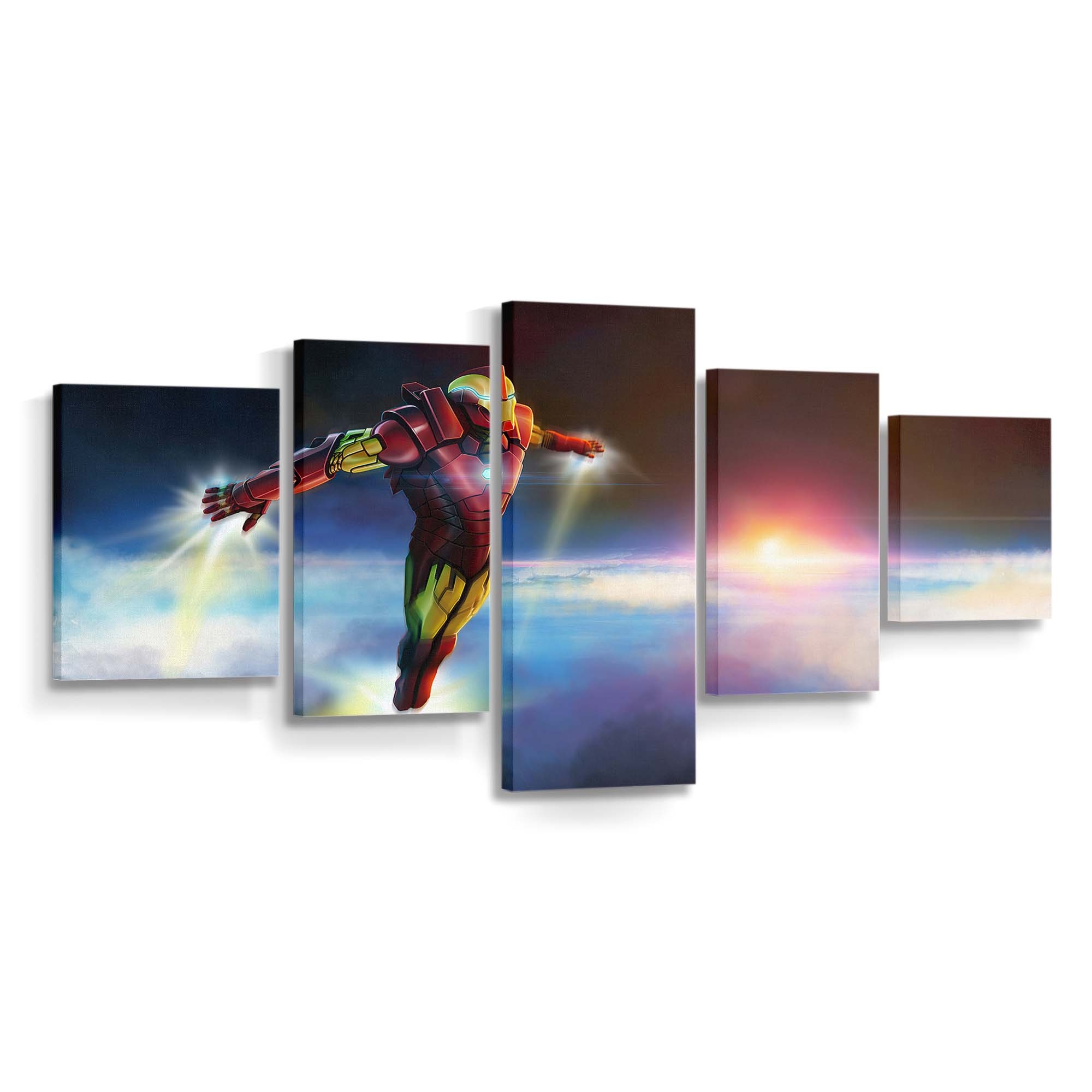 Iron Man Above Earth Leinwandbild - Wanddeko