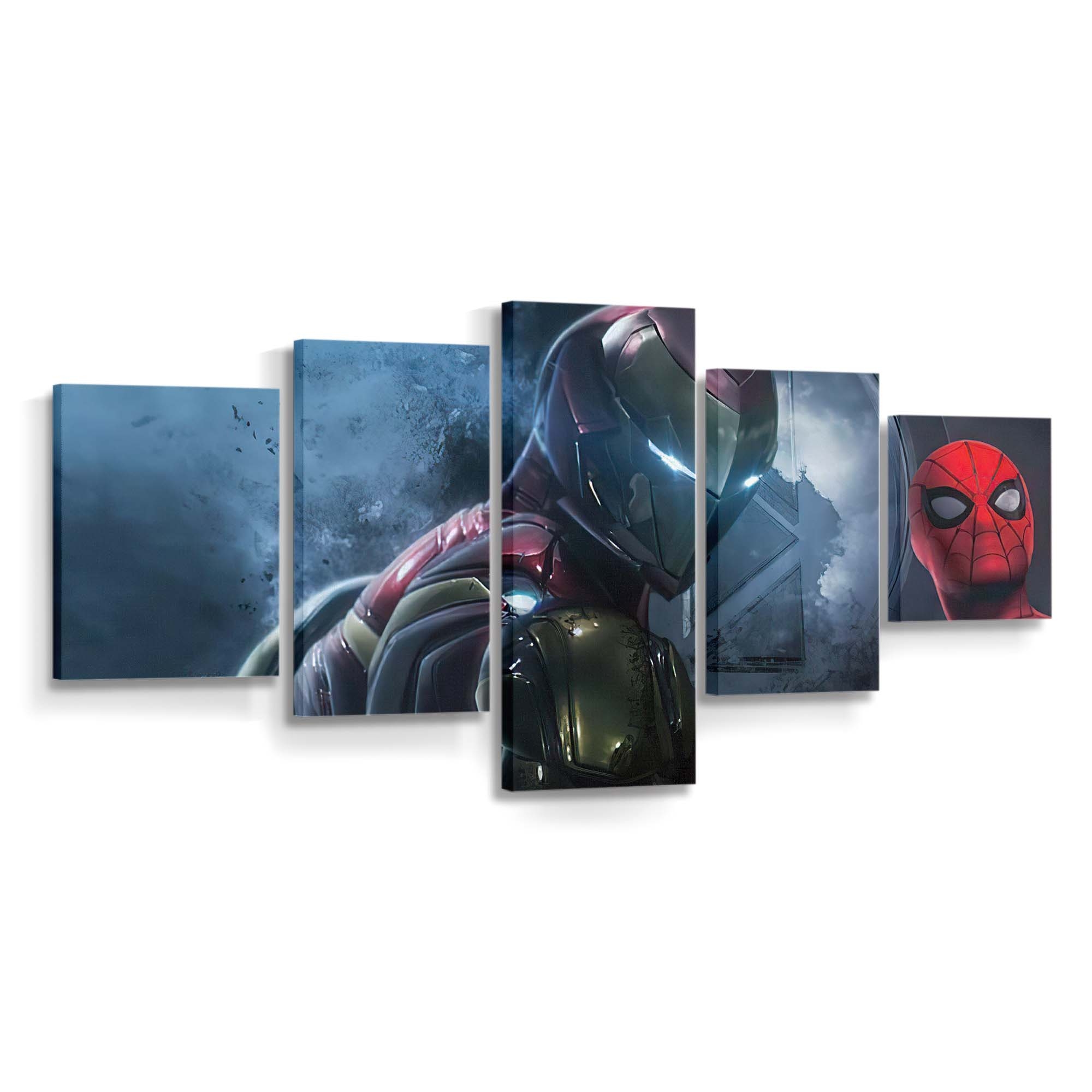 Iron Man und Spider Leinwandbild - Wanddeko