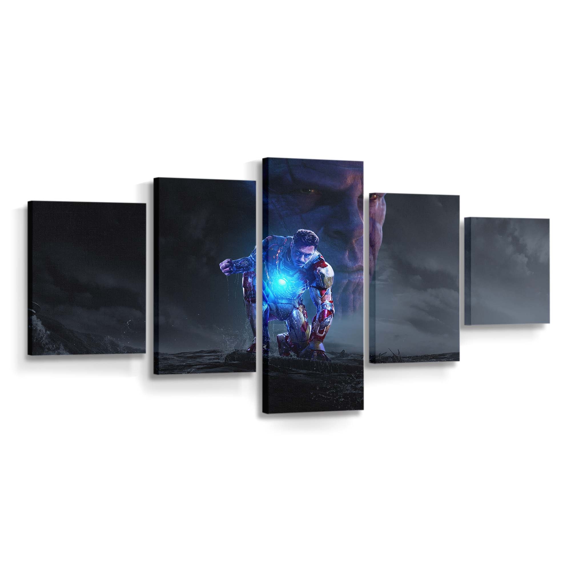 Iron Man und Thanos in Avengers Infinity War Leinwandbild - Wanddeko