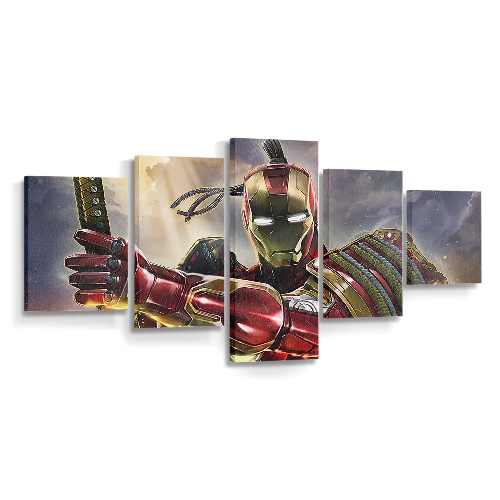 Iron Man als Samurai Leinwandbild - Wanddeko