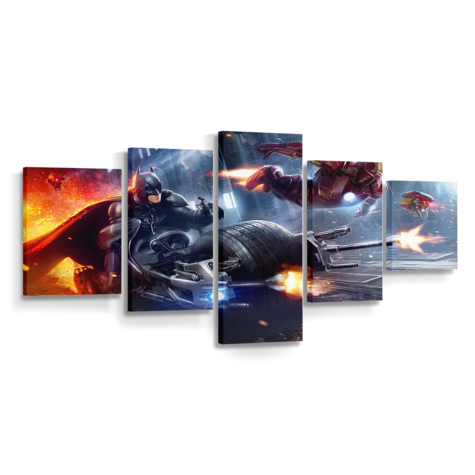 Iron Man Batman Leinwandbild - Wanddeko