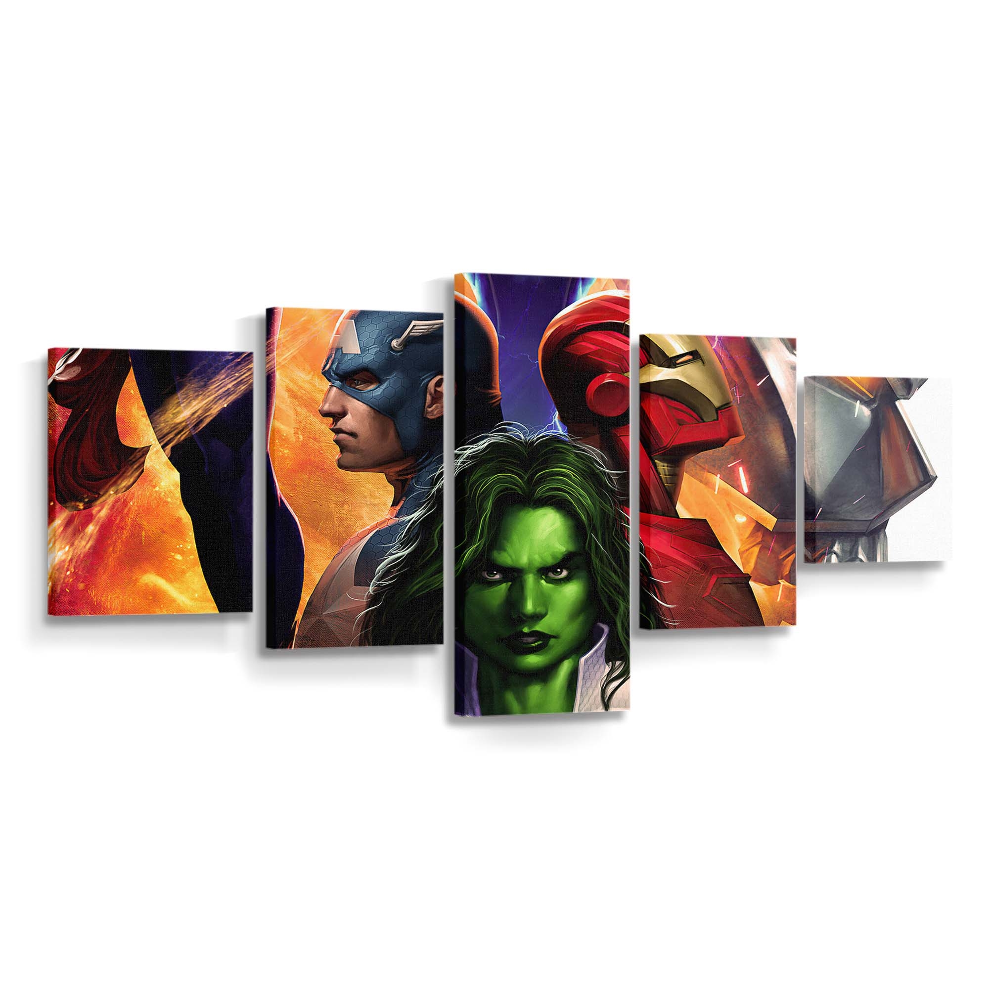 Iron Man Captain America She Hulk Leinwandbild - Wanddeko