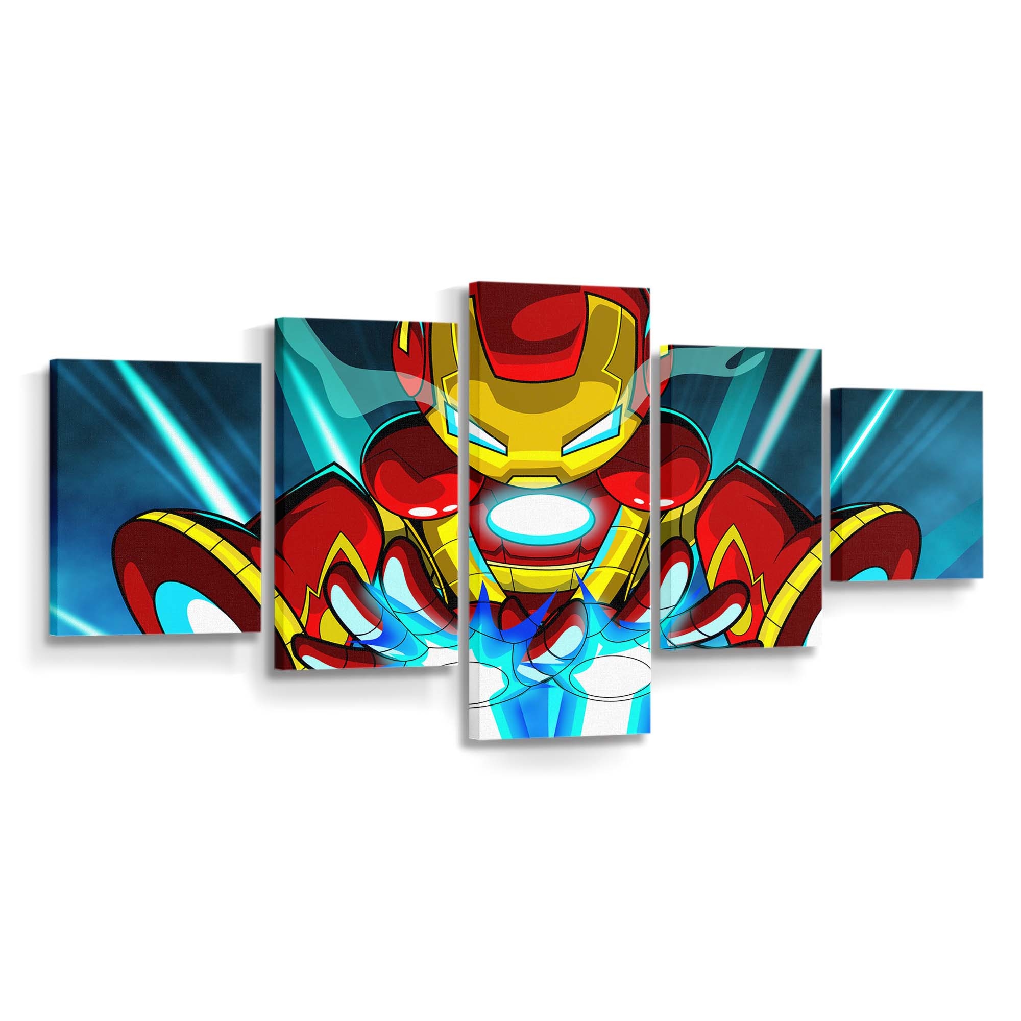 Iron Man Cartoon-Digitalkunst Leinwandbild - Wanddeko