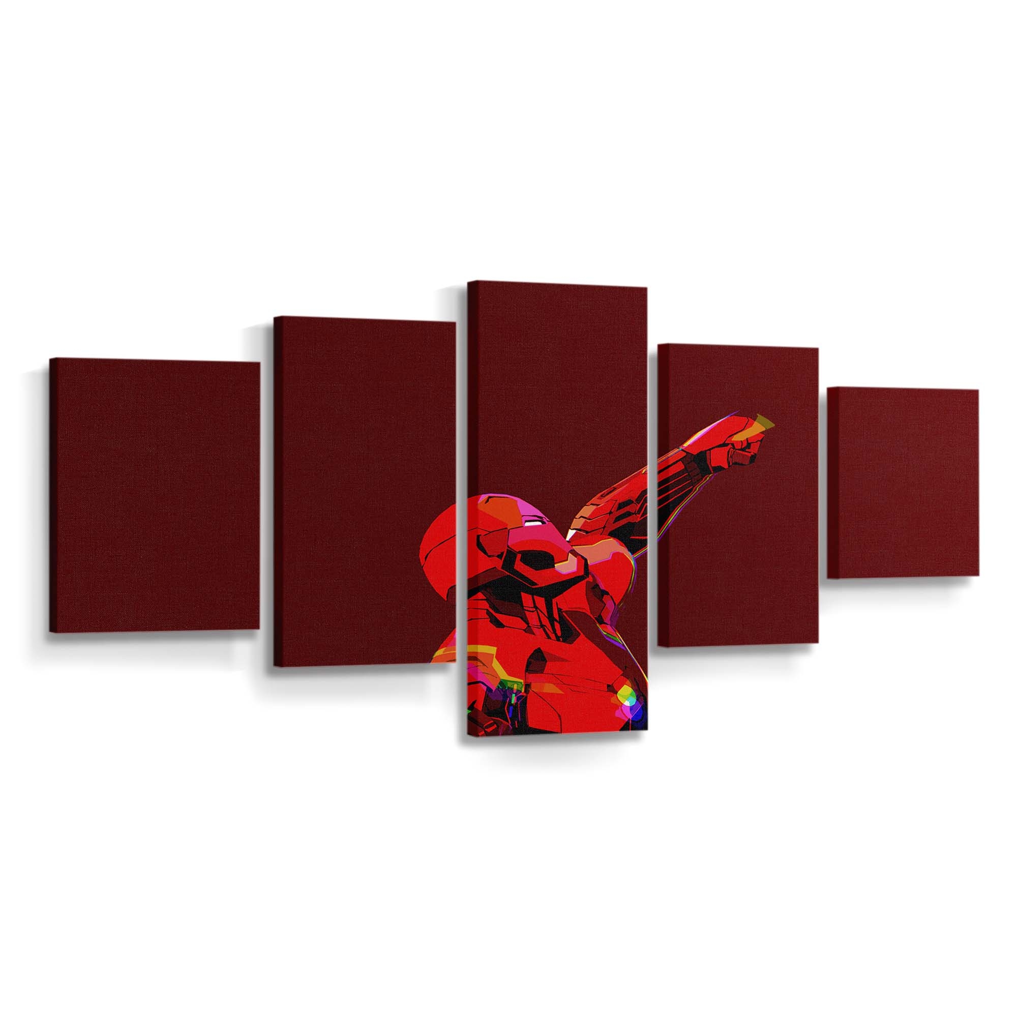 Iron Man Clean Minimal Art Leinwandbild - Wanddeko