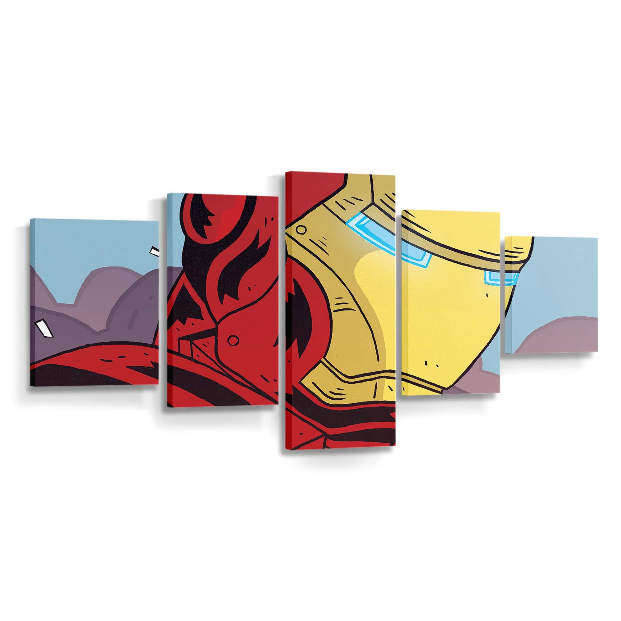 Iron Man Comic-Cartoon-Kunst Leinwandbild - Wanddeko