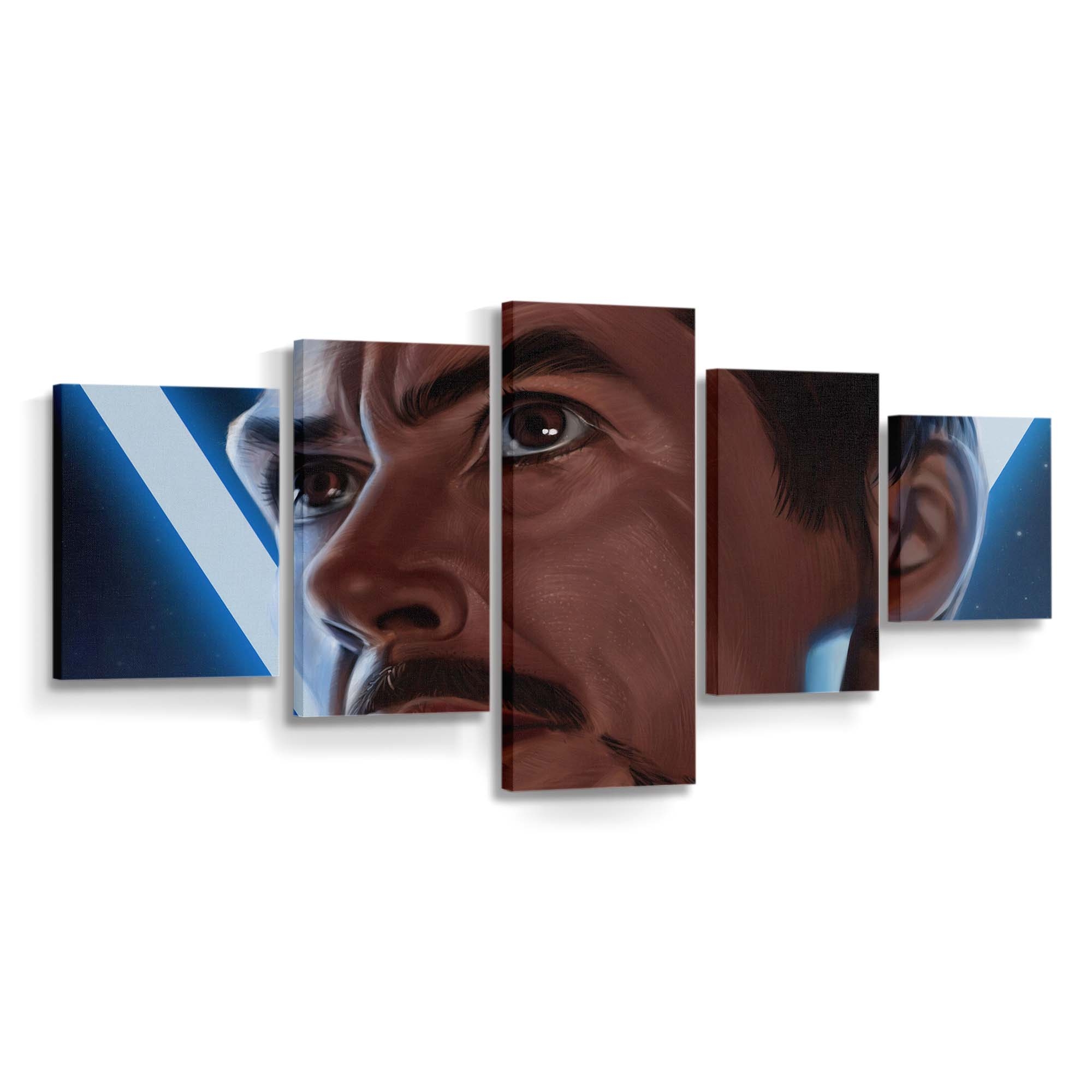 Iron Man Gesichtsporträt Leinwandbild - Wanddeko