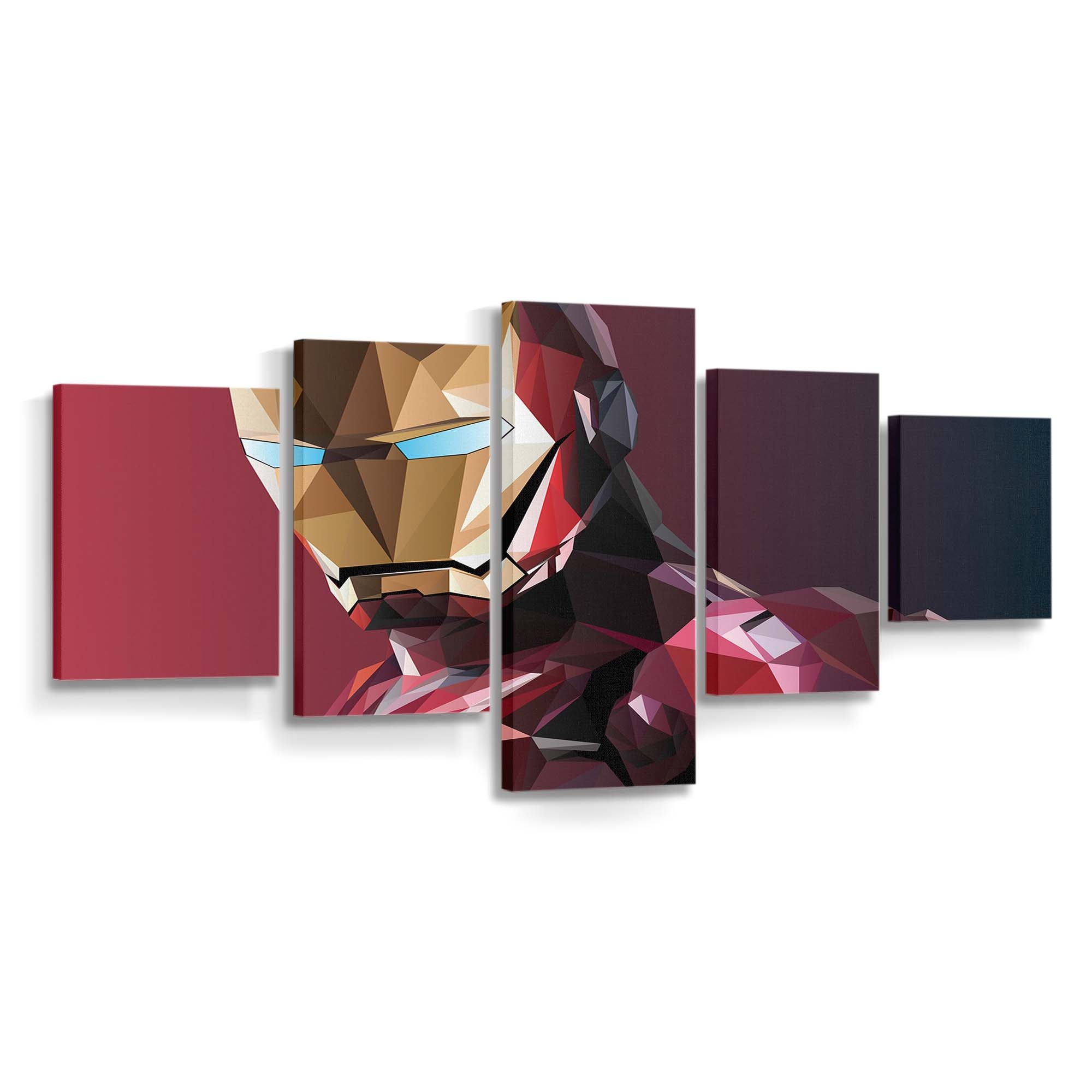 Iron Man Facetten Leinwandbild - Wanddeko