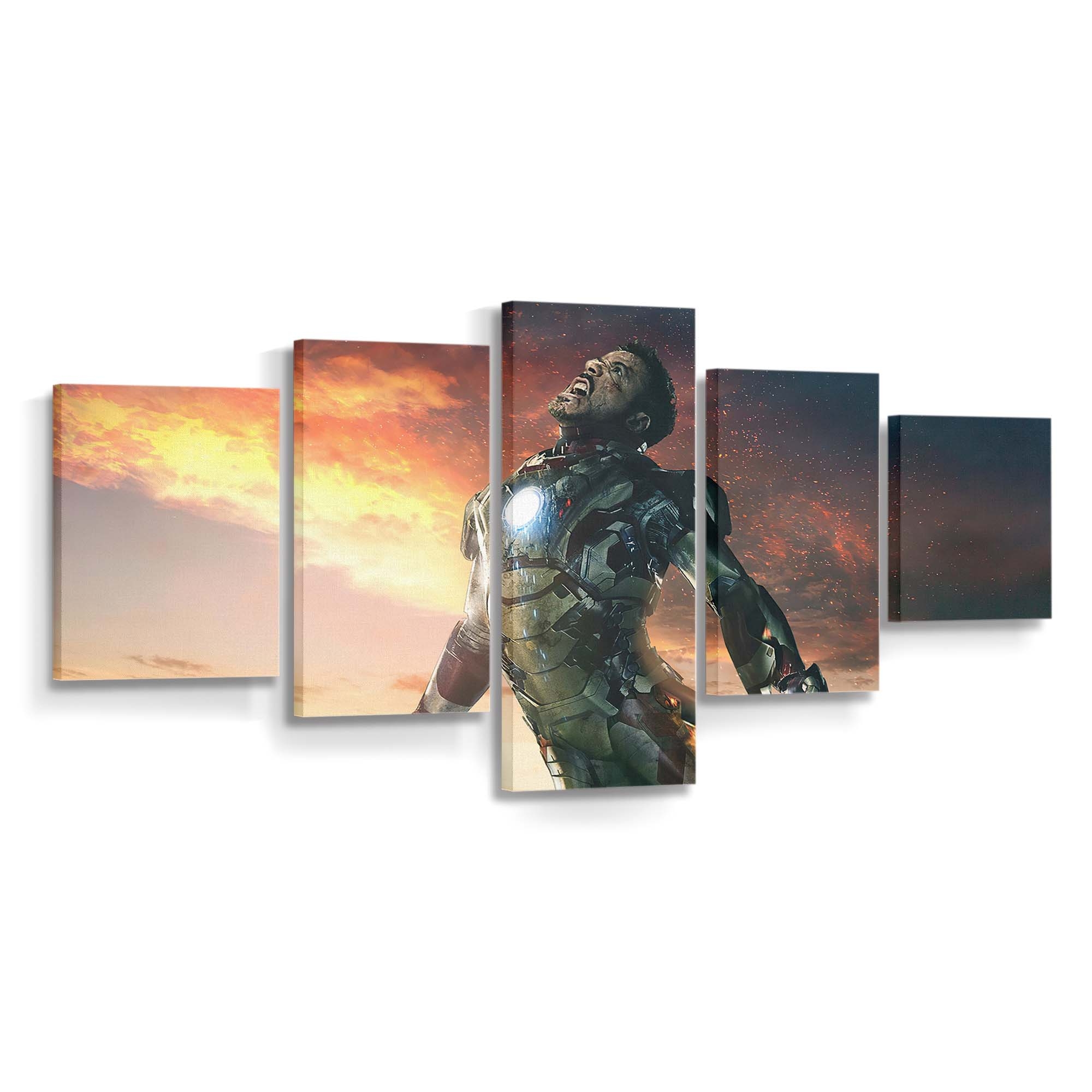 Iron Man Fallt Leinwandbild - Wanddeko