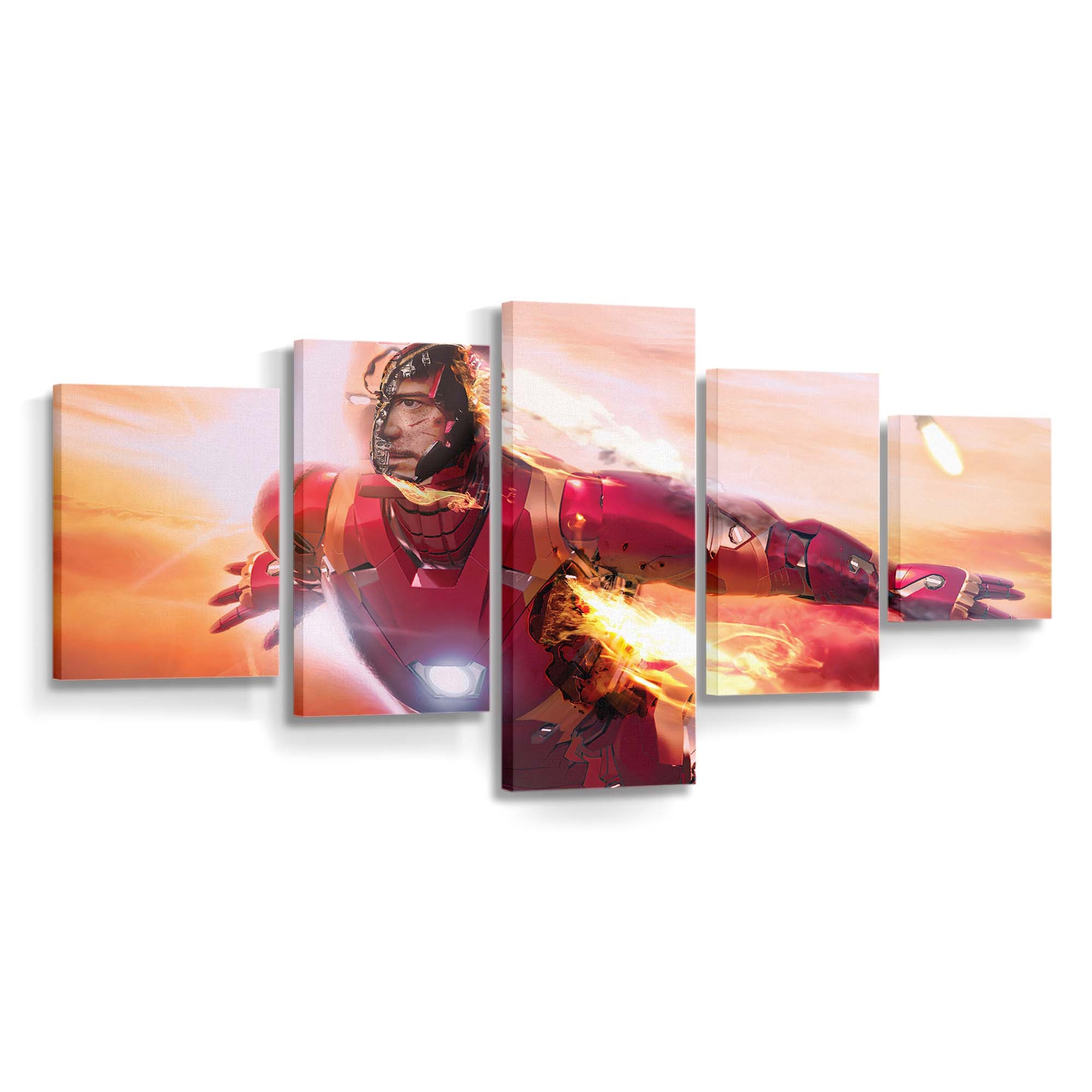 Iron Man fliegt 2 Leinwandbild - Wanddeko