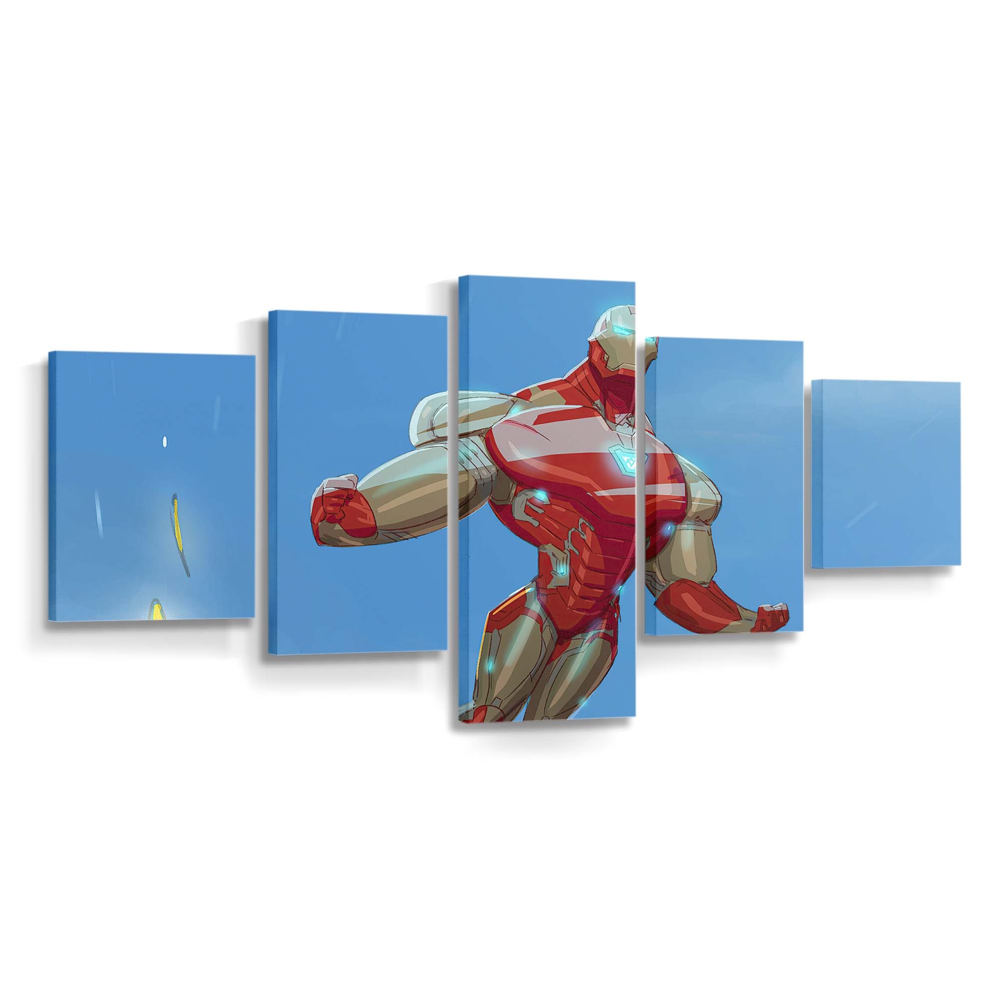 Iron Man fliegender Held Leinwandbild - Wanddeko