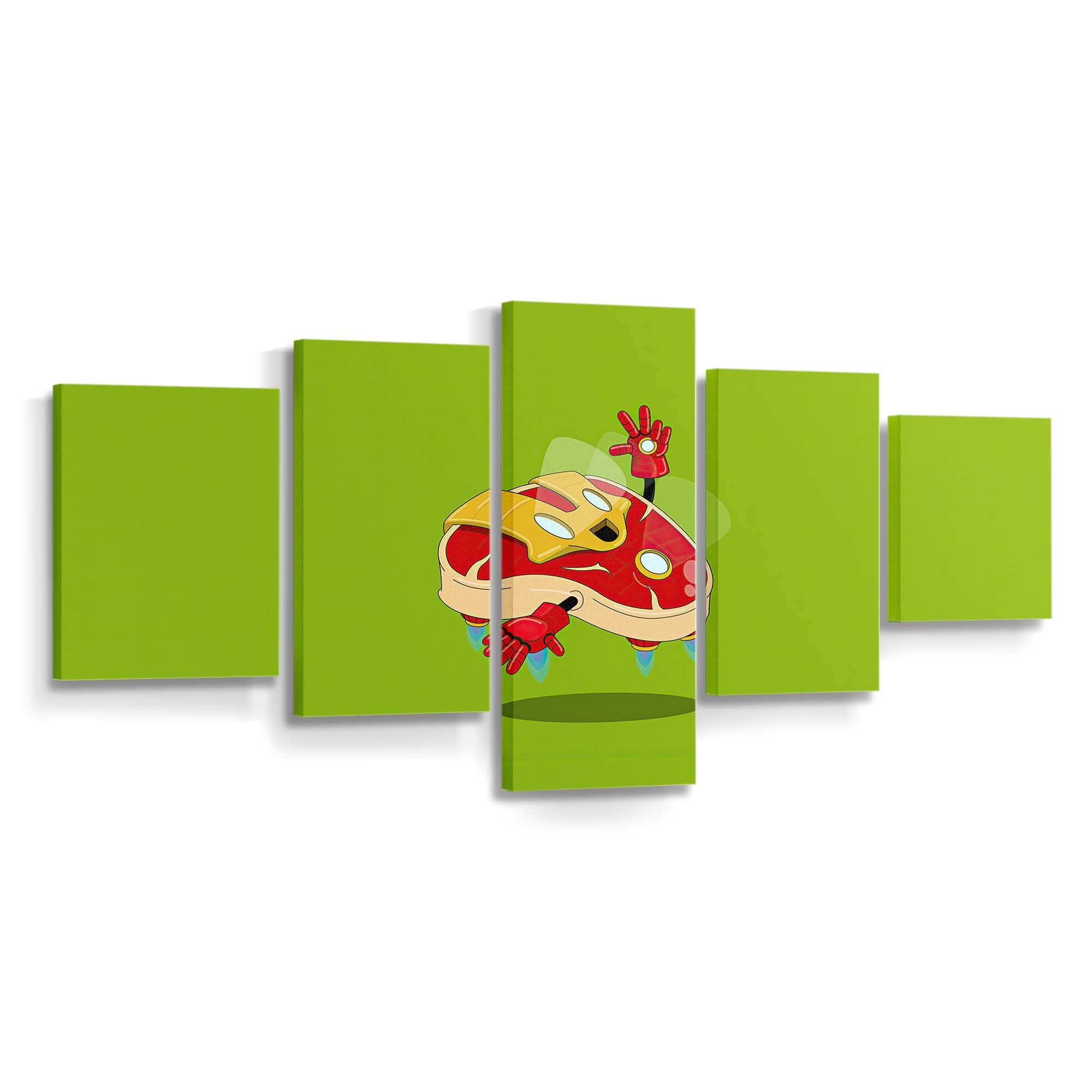 Iron Man Schinken-Käse-Stil Leinwandbild - Wanddeko