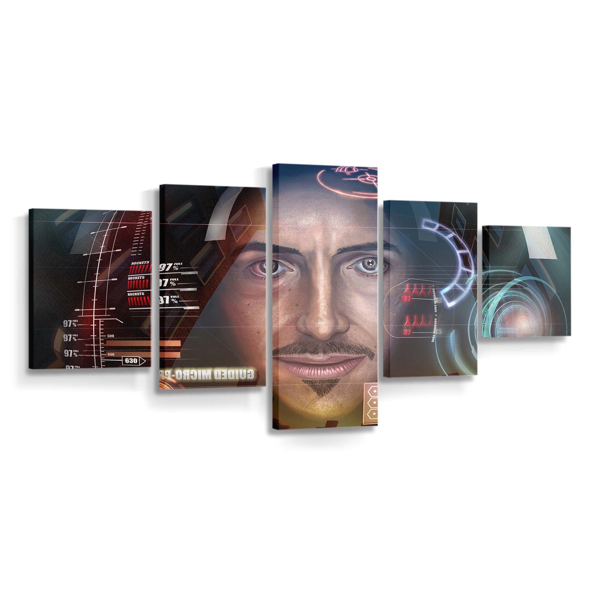 Iron Man Hud Inside Leinwandbild - Wanddeko