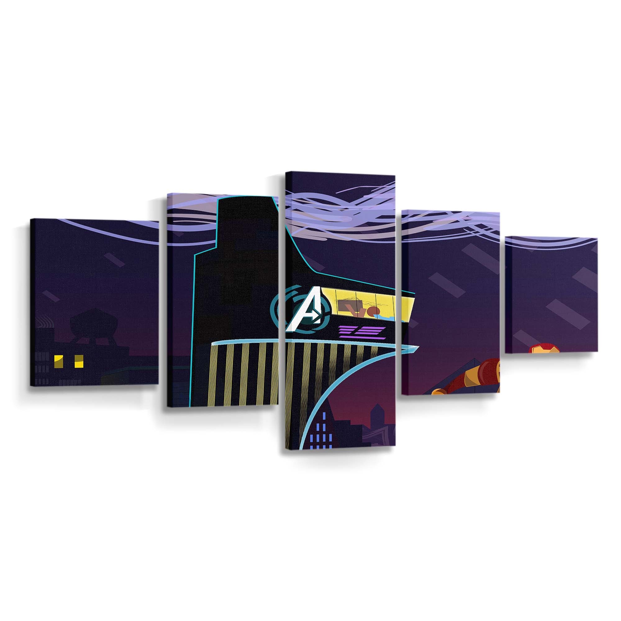 Iron Man Into The Spider Verse Leinwandbild - Wanddeko