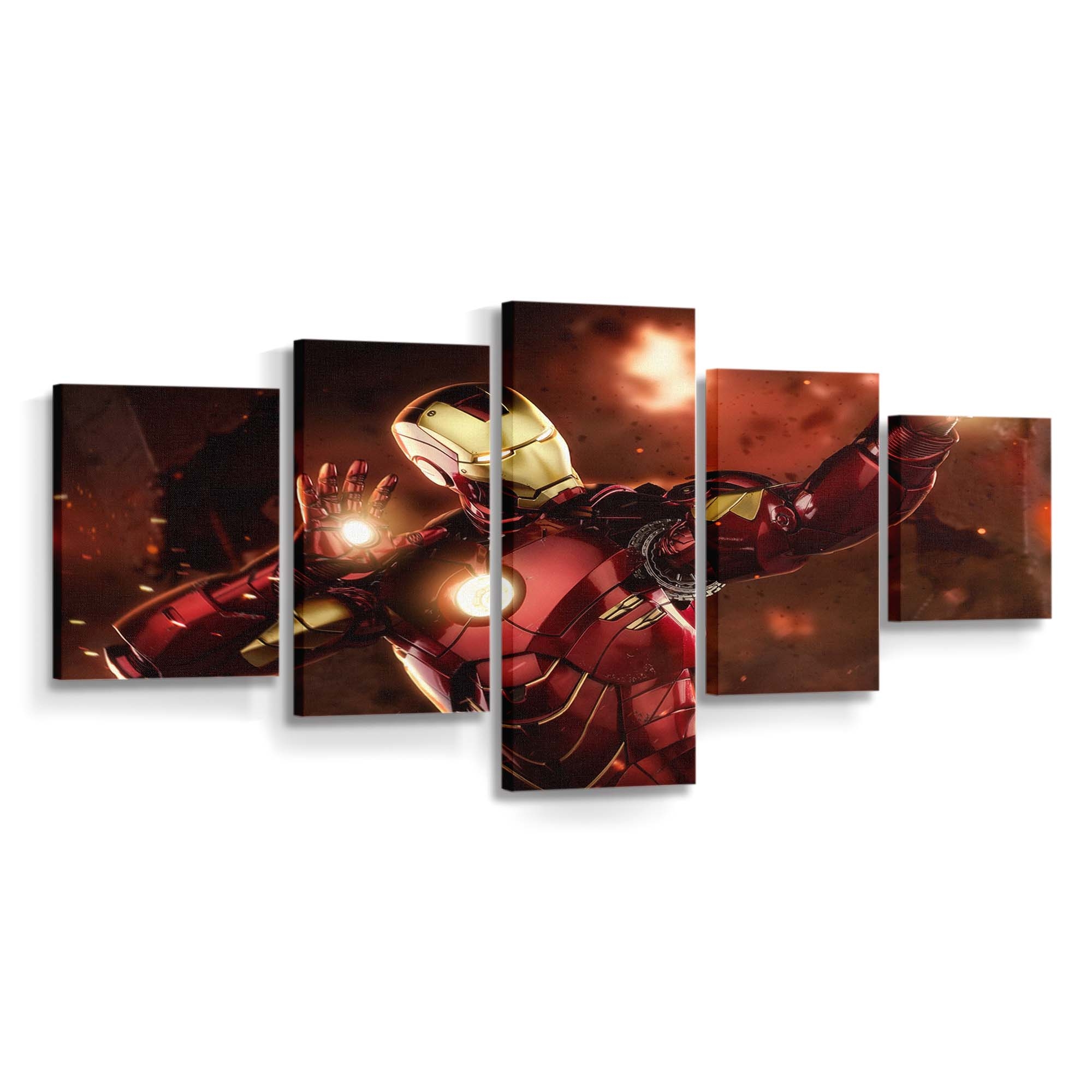 Iron Man Laser Firing Up Leinwandbild - Wanddeko