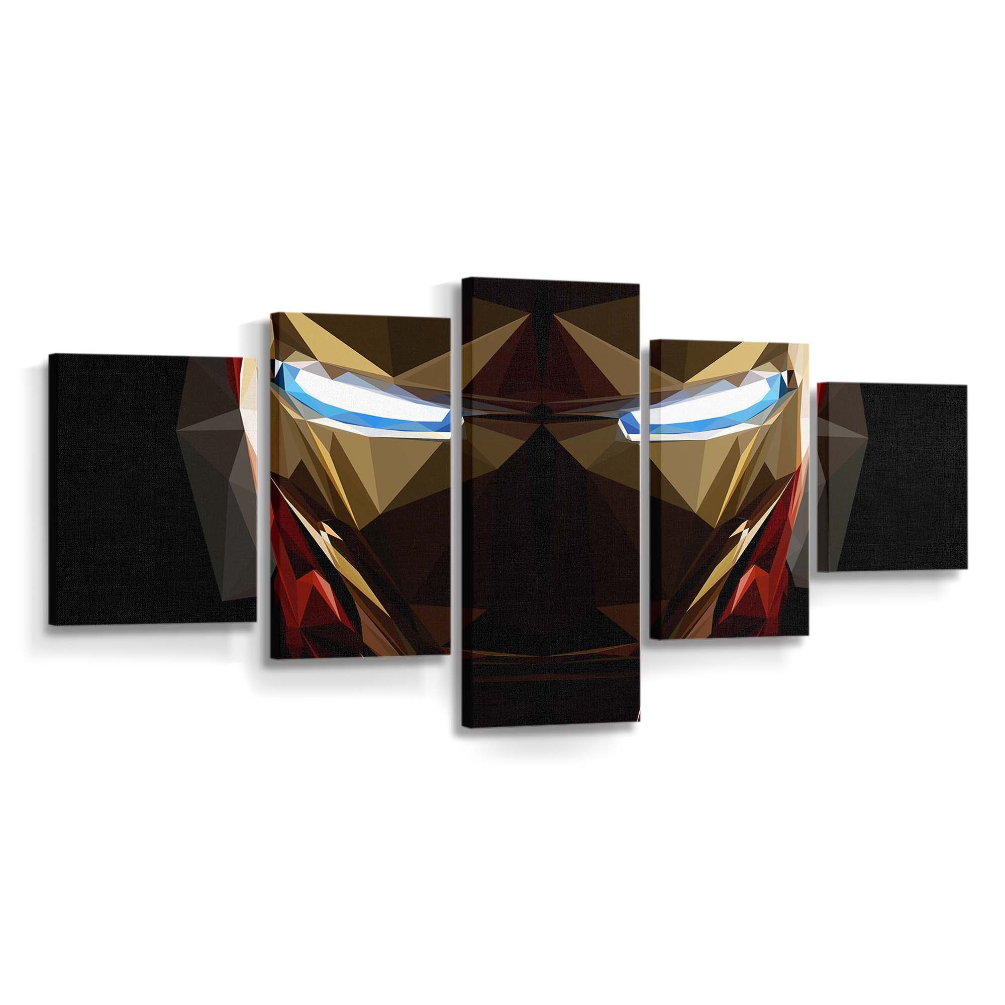 Iron Man Low Poly Artwork Leinwandbild - Wanddeko