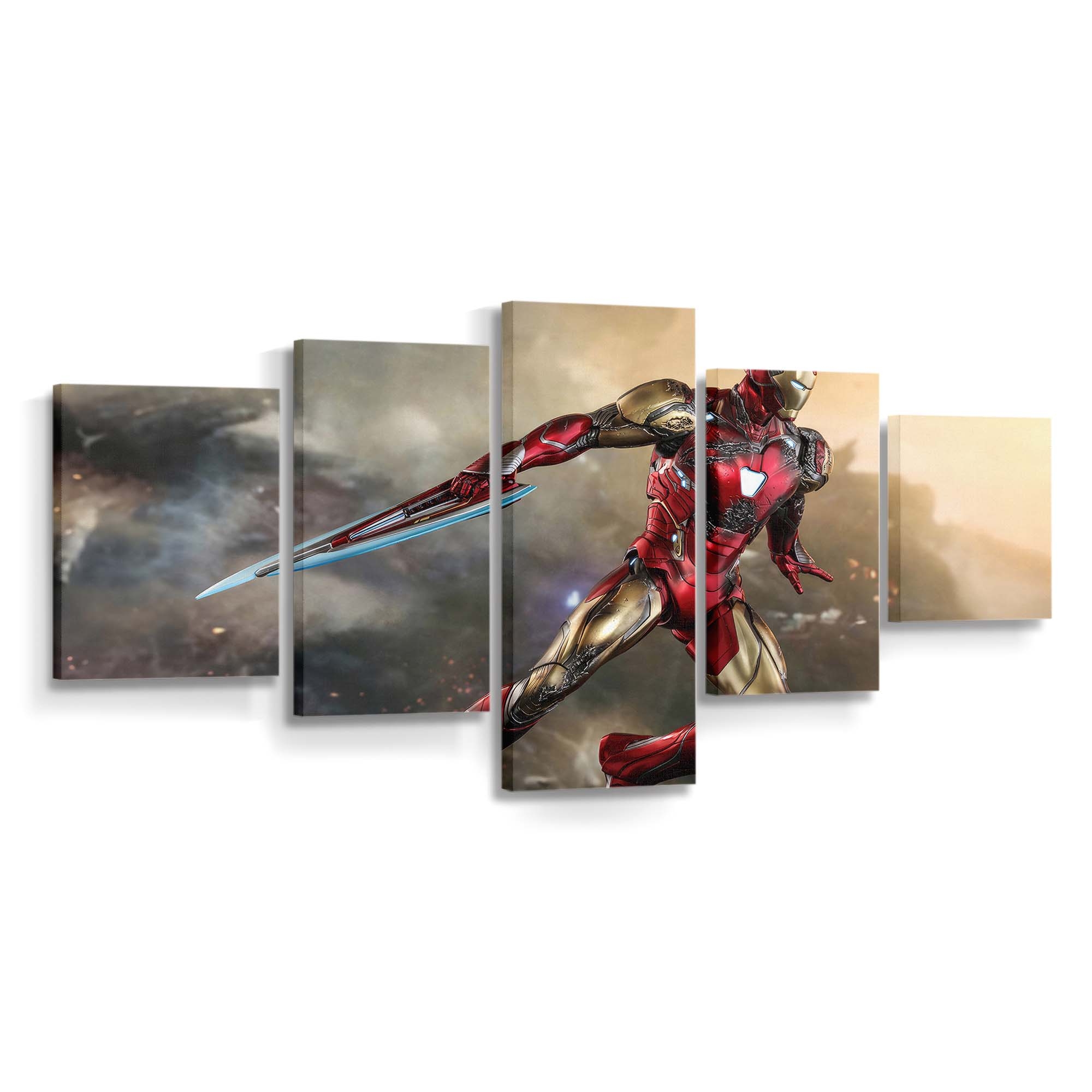 Iron Man Mark 4 Battle Damaged Leinwandbild - Wanddeko