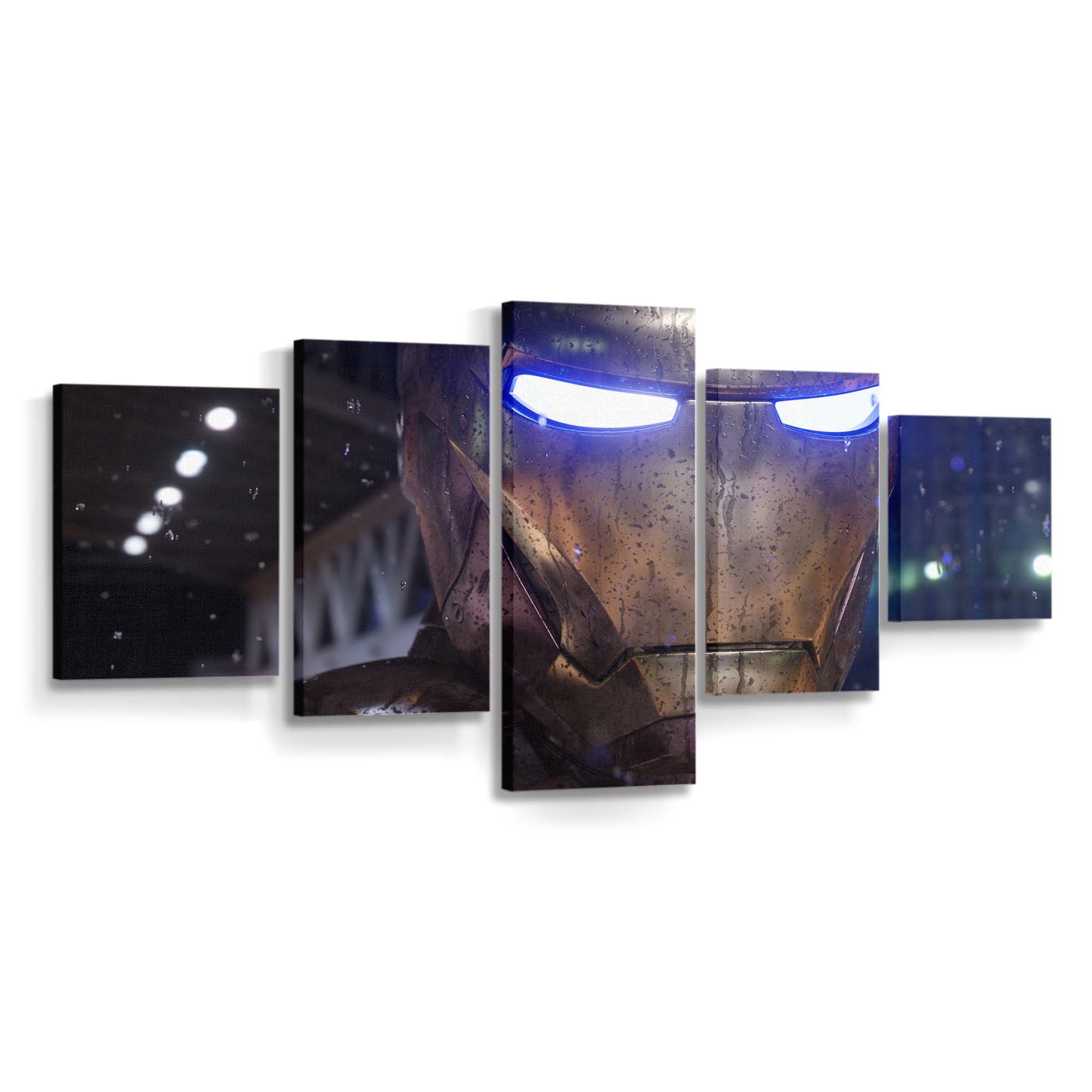 Iron Man-Maske Nahaufnahme Leinwandbild - Wanddeko