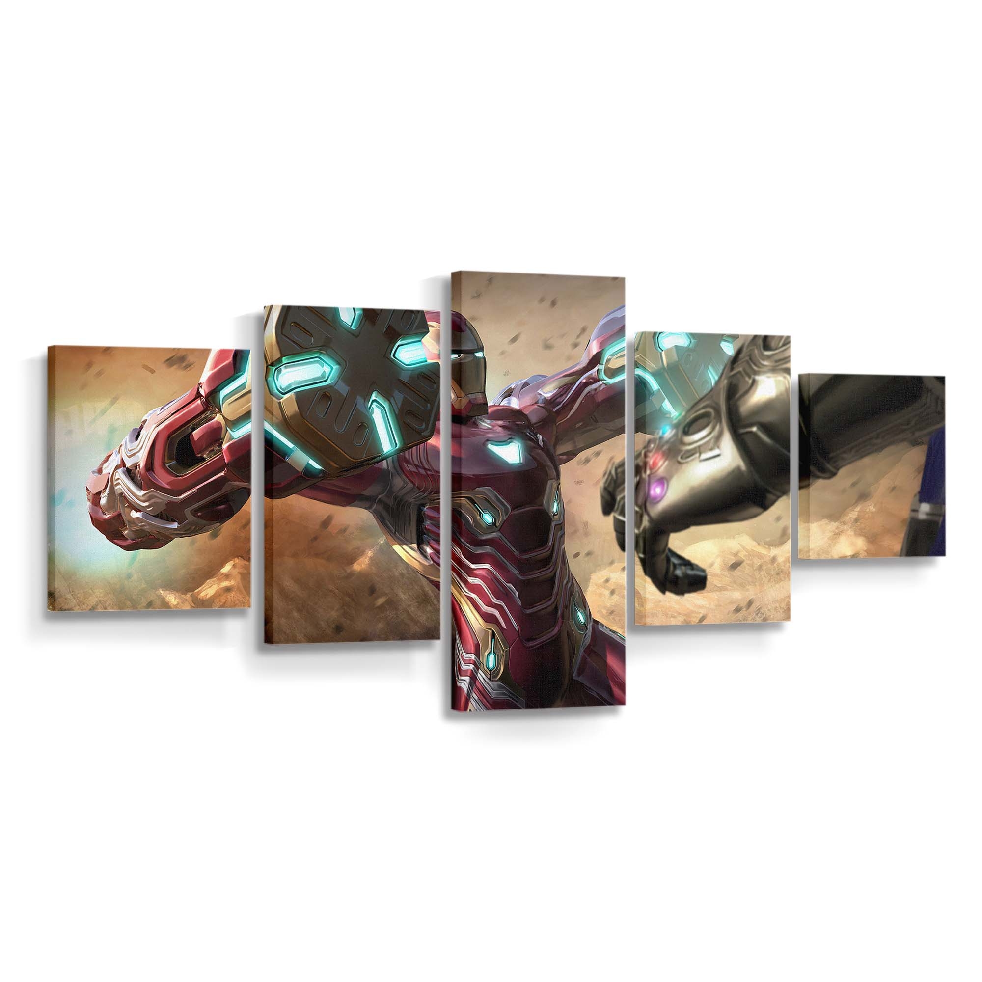 Iron Man Mk 50 Rammböcke Leinwandbild - Wanddeko