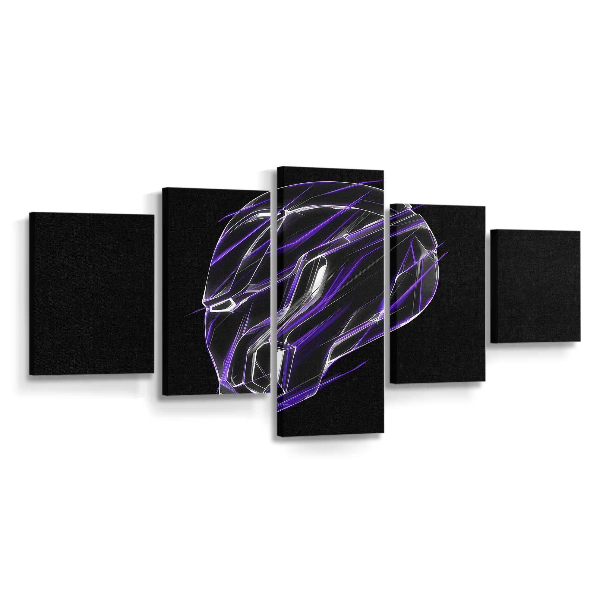 Iron Man Neon-Maske Leinwandbild - Wanddeko