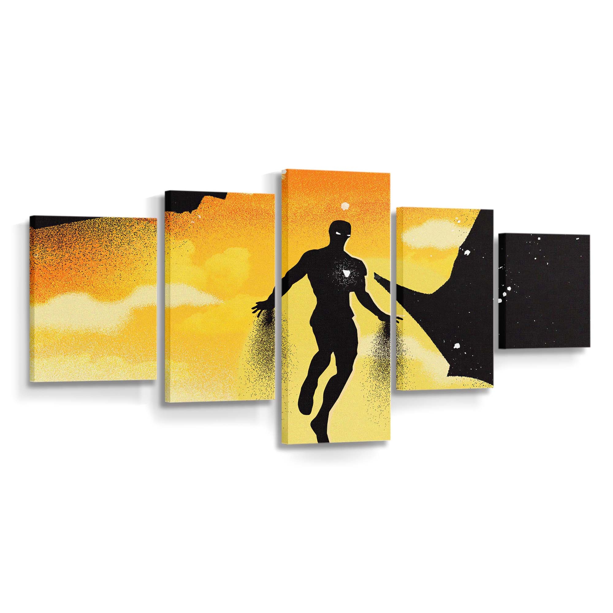 Iron Man Noise Minimal Art Leinwandbild - Wanddeko