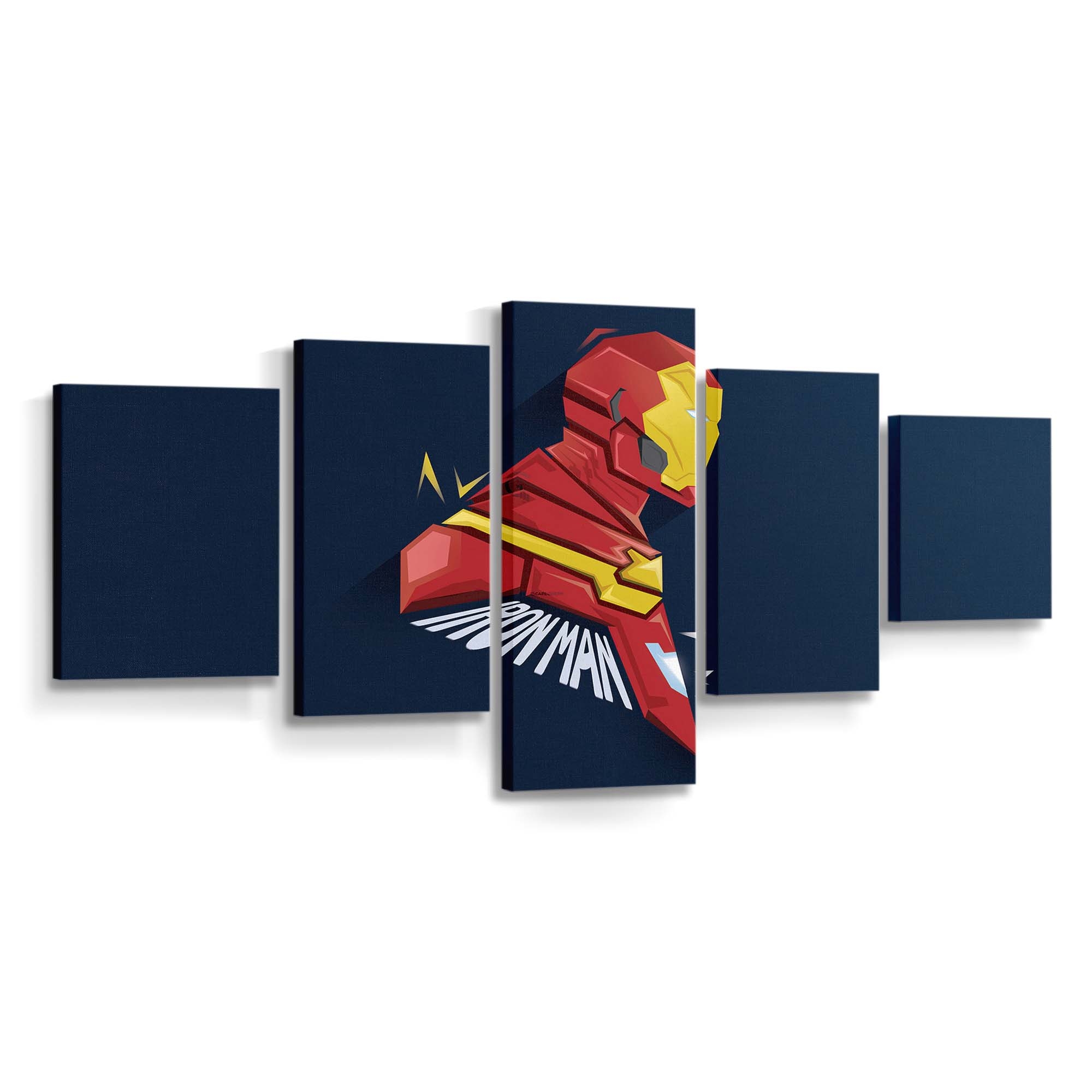 Iron Man Pophead Minimal Leinwandbild - Wanddeko