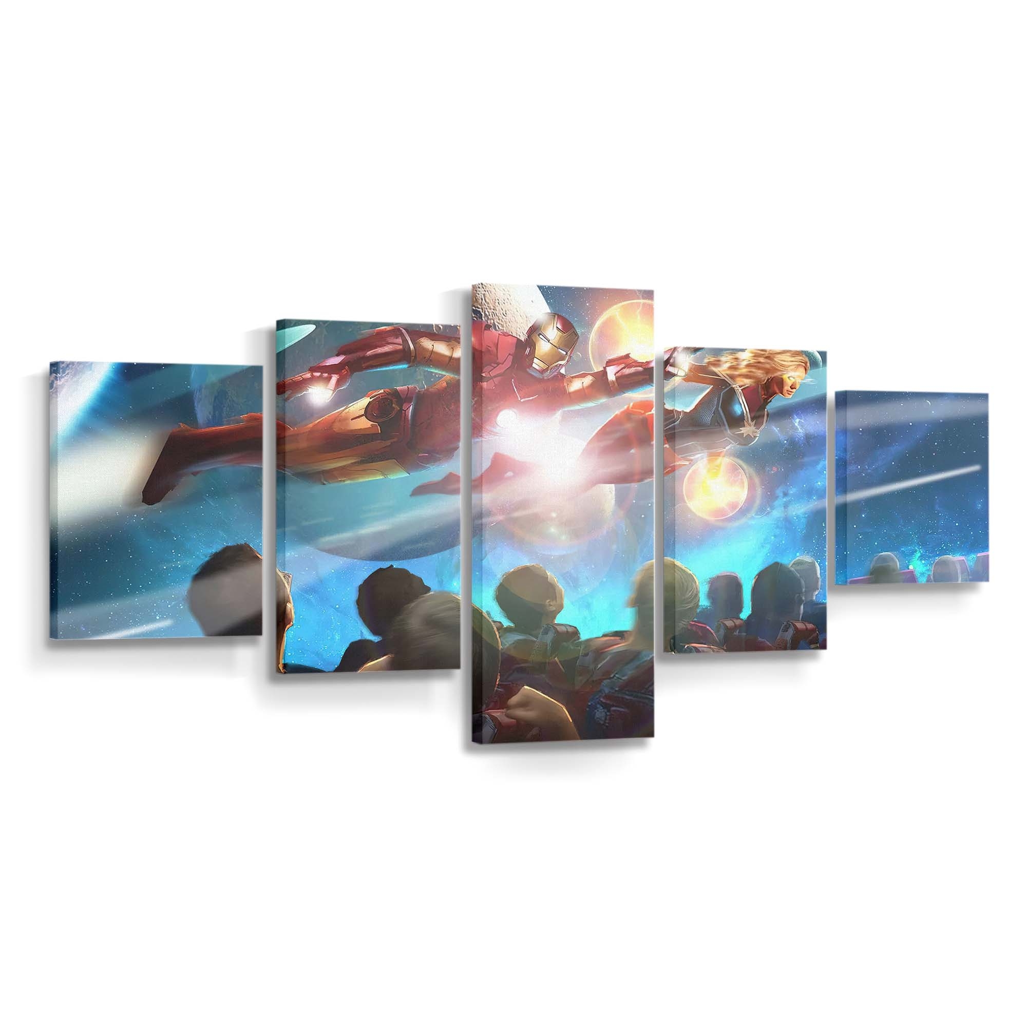 Iron Man Achterbahn Leinwandbild - Wanddeko