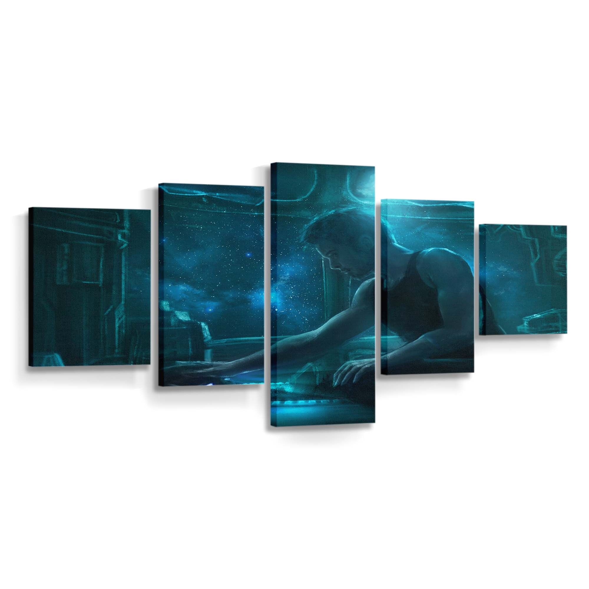 Iron Man sendet Nachricht an Potts Leinwandbild - Wanddeko