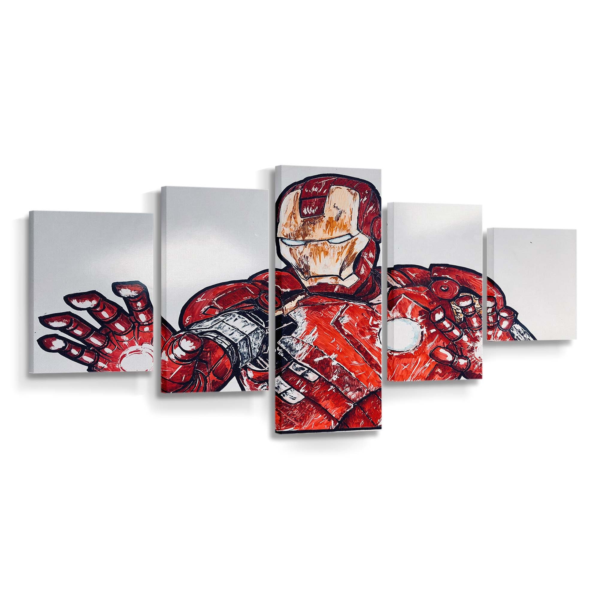 Iron Man Skizze Fan-Kunst Leinwandbild - Wanddeko