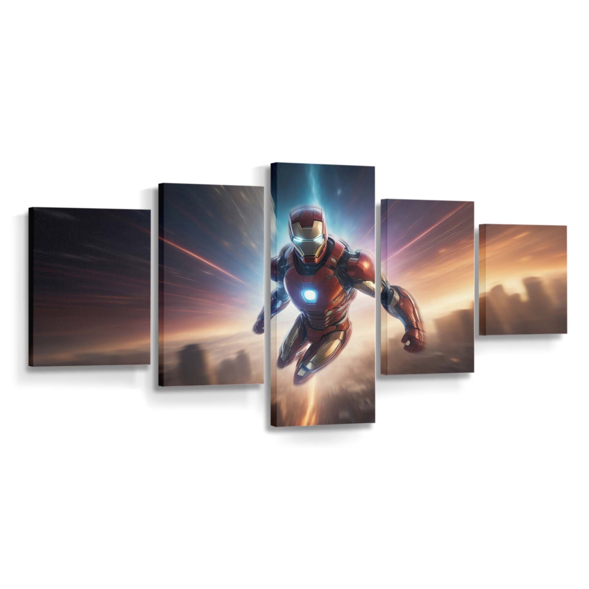 Iron Man im Flug Leinwandbild - Wanddeko