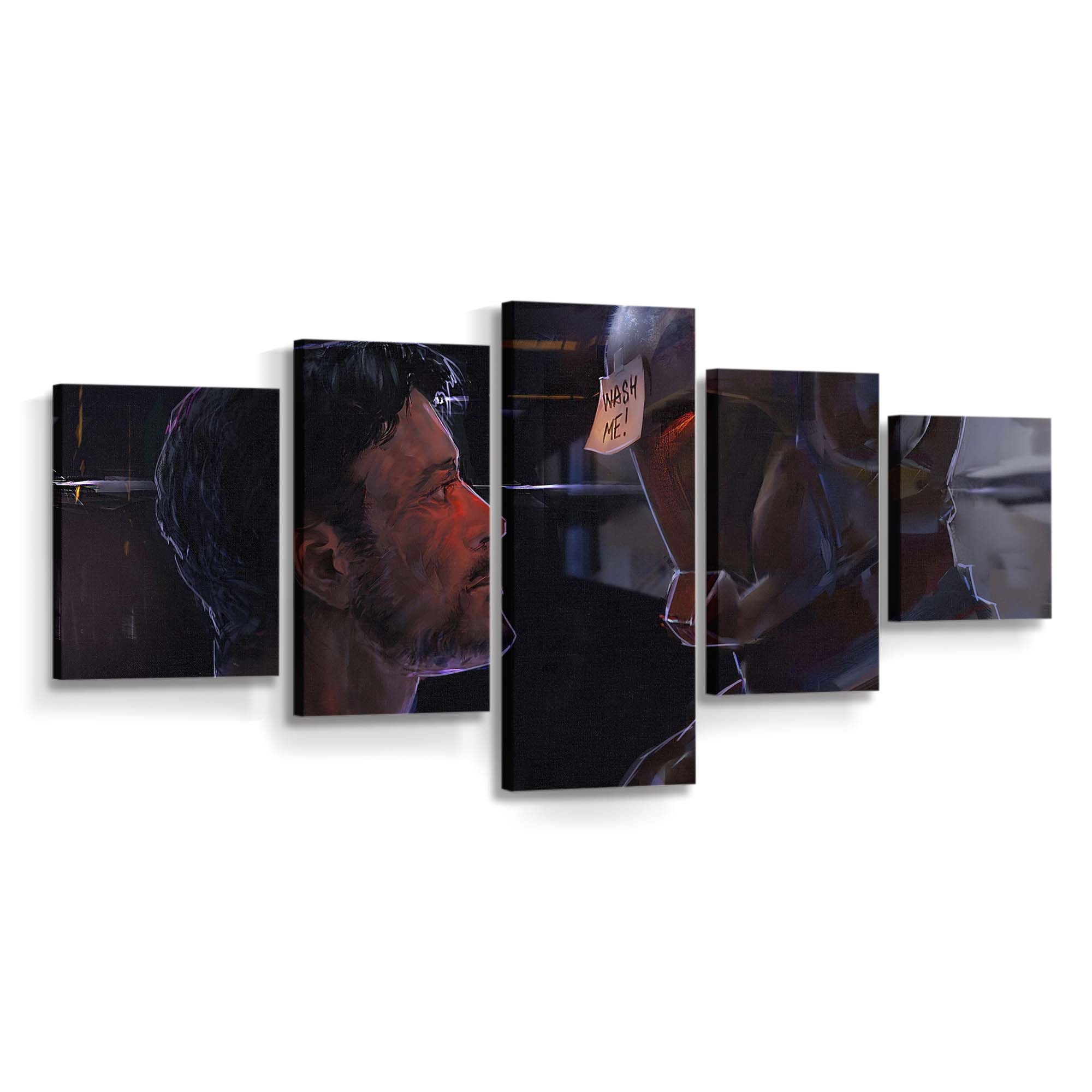 Iron Man Anzug waschen Leinwandbild - Wanddeko