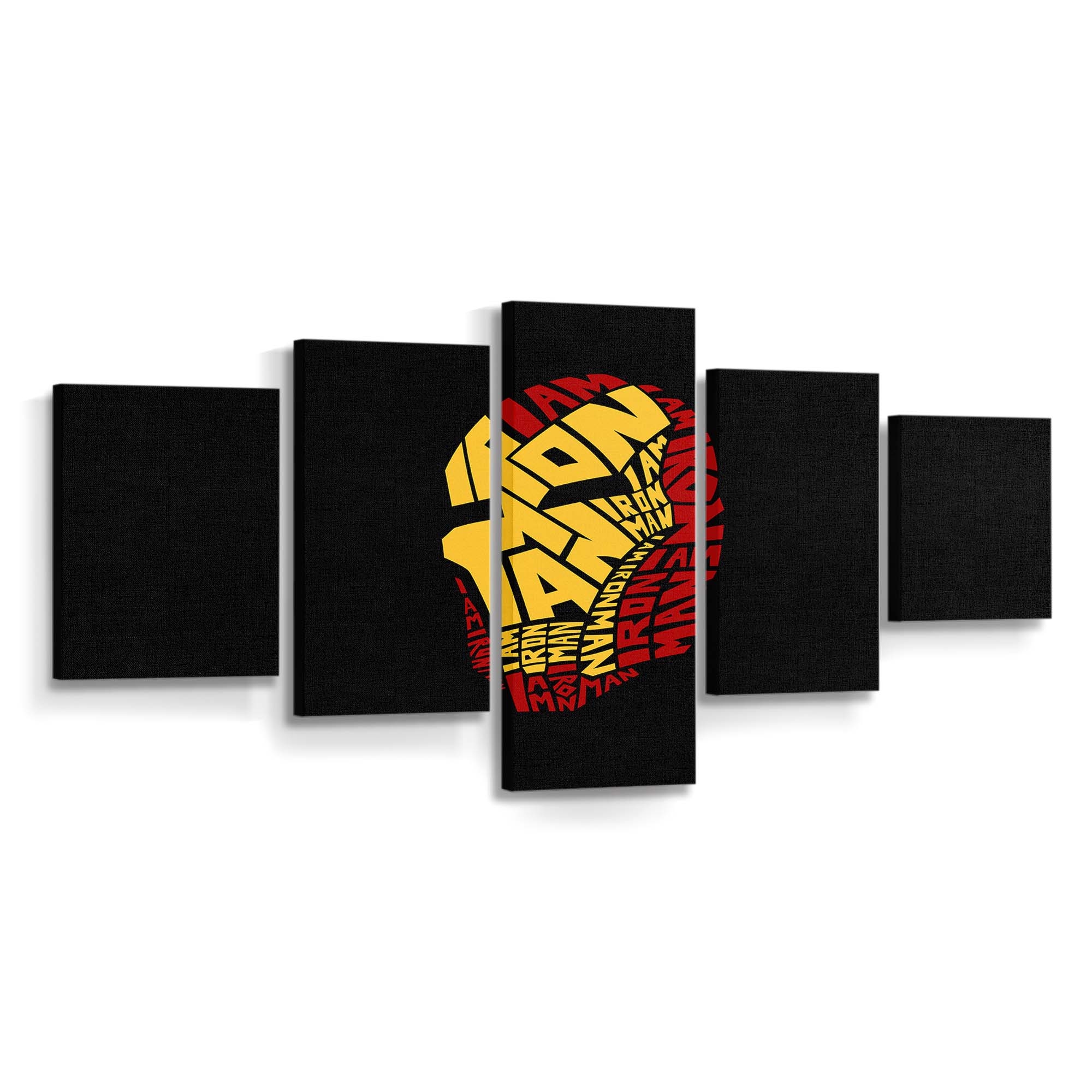 Iron Man typografisches Kunstwerk Leinwandbild - Wanddeko