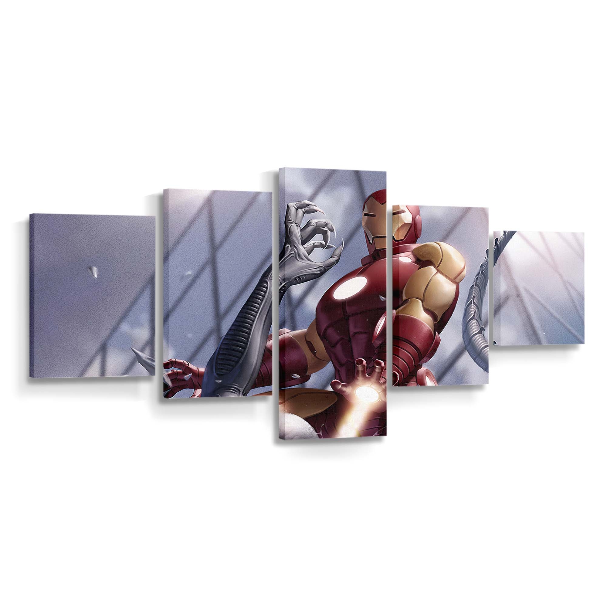 Iron Man gegen Alien Leinwandbild - Wanddeko