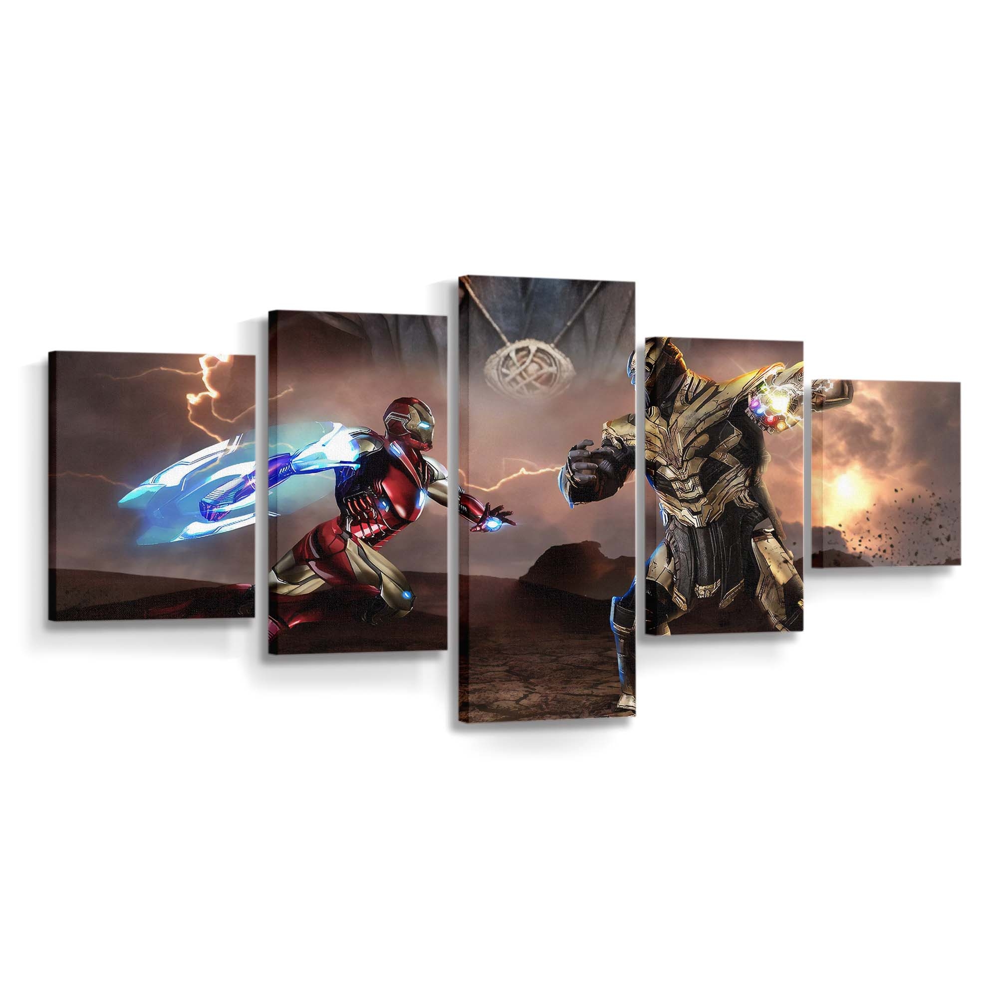 Iron Man gegen Thanos – Avengers: Endgame Leinwandbild - Wanddeko