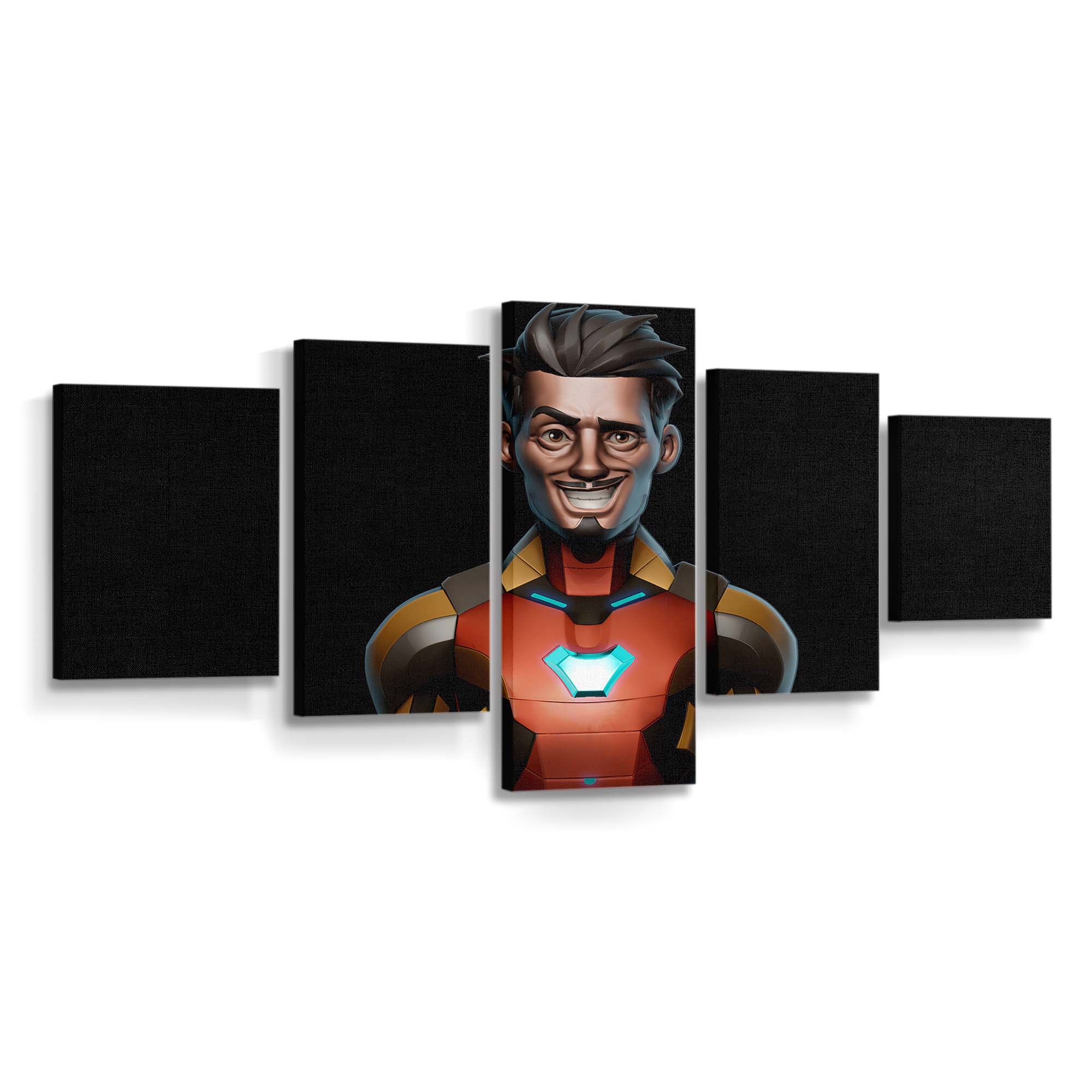 Iron Man mit seltsamem Lächeln Leinwandbild - Wanddeko