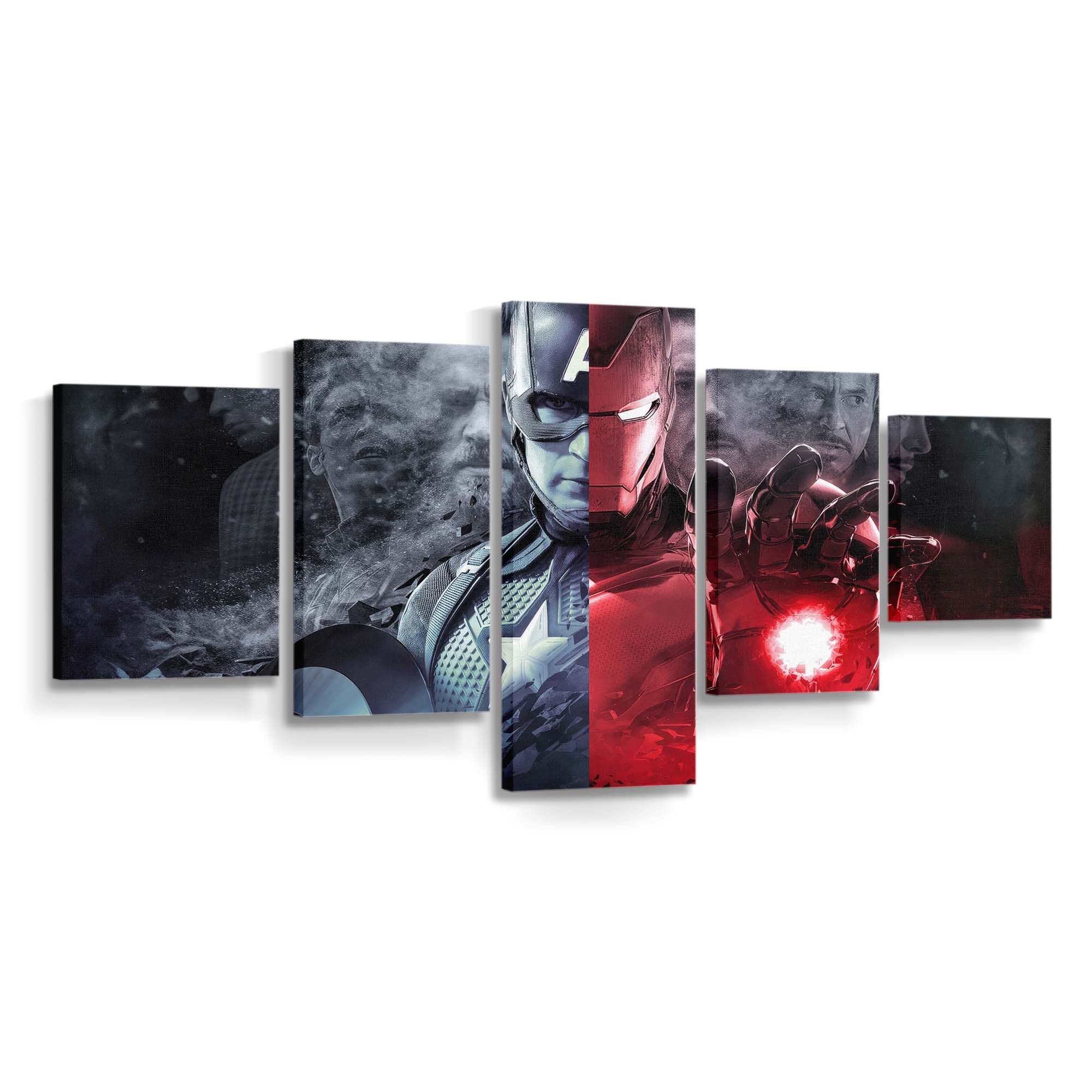 Iron Man X Captain America Leinwandbild - Wanddeko