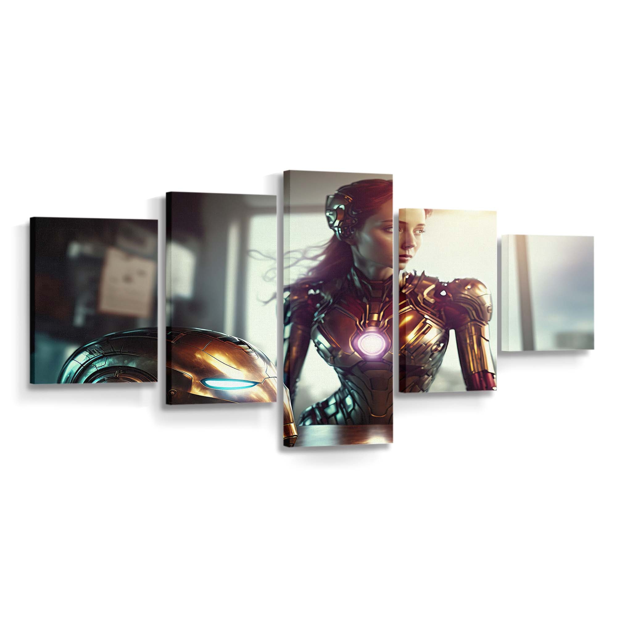 Iron Woman As A Disembodied Hex Leinwandbild - Wanddeko