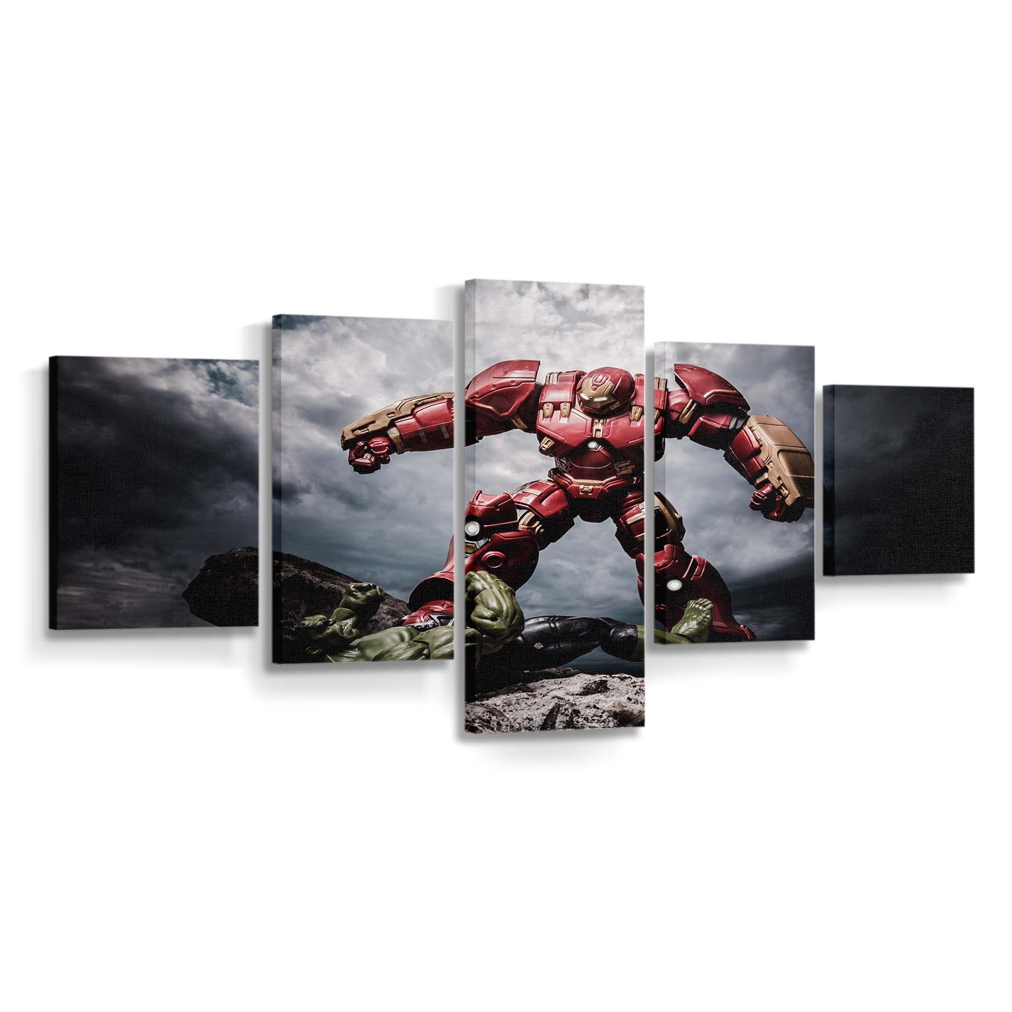 Ironman Hulkbuster Vs The Hulk Leinwandbild - Wanddeko