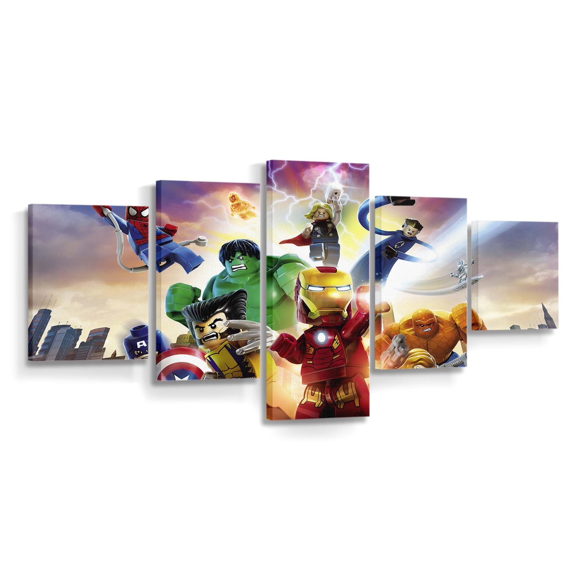 Lego Marvel Super Heroes Leinwandbild - Wanddeko
