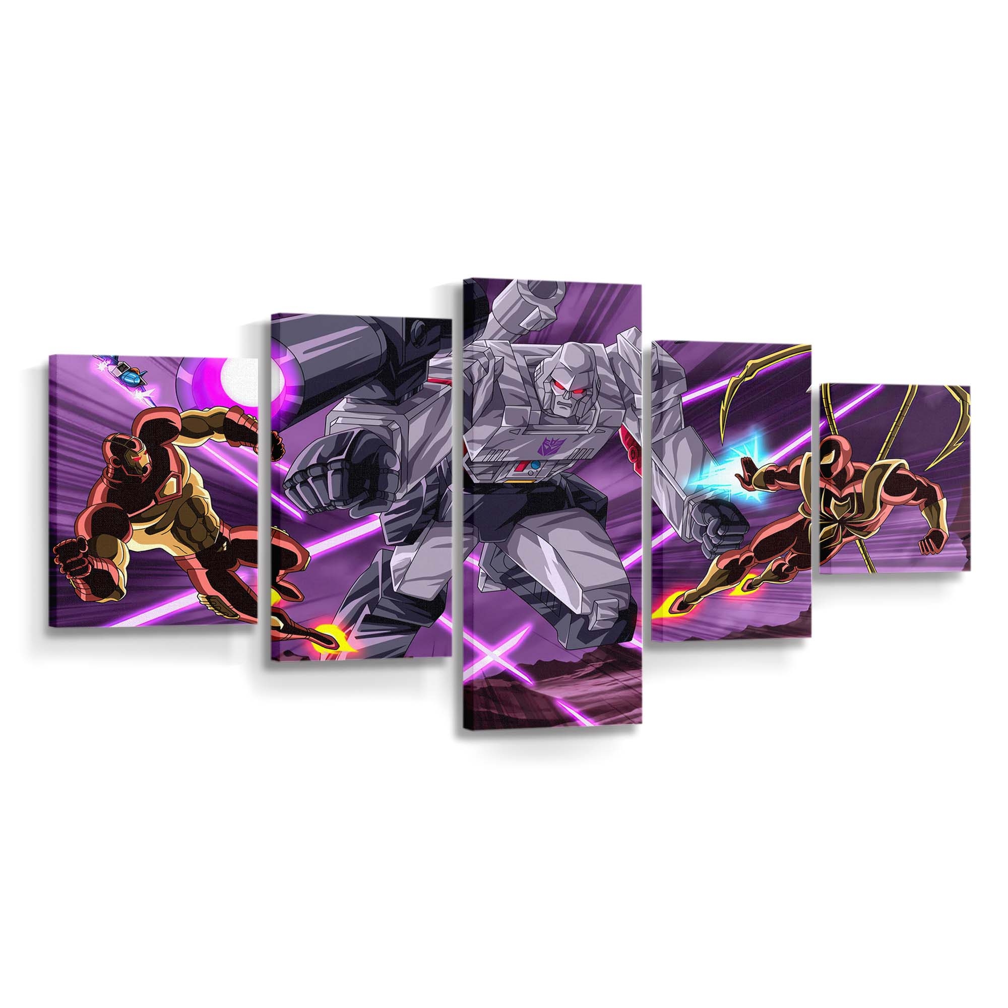 Megatron Vs Iron Man Iron Spiderman Leinwandbild - Wanddeko