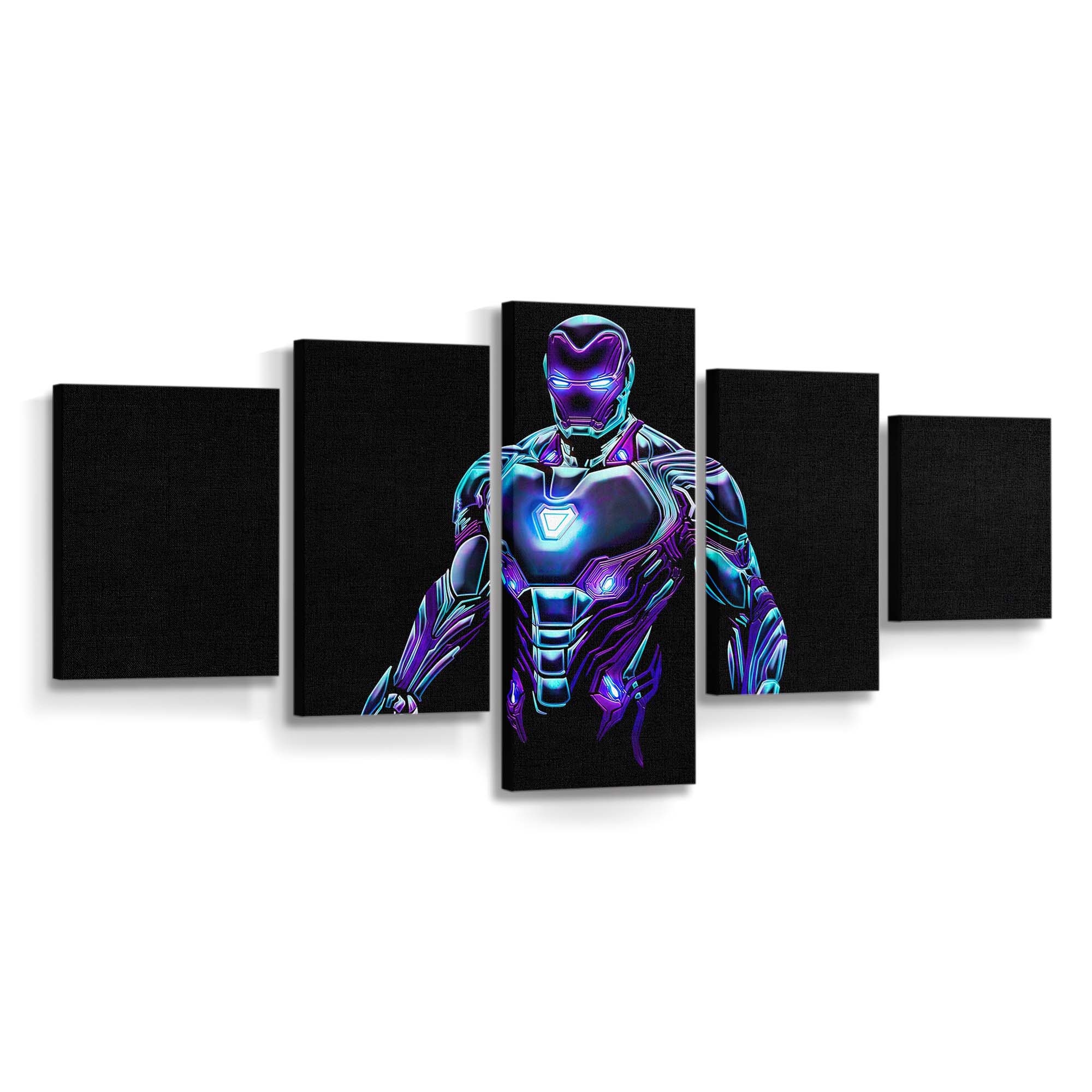 Neon Iron Man Leinwandbild - Wanddeko