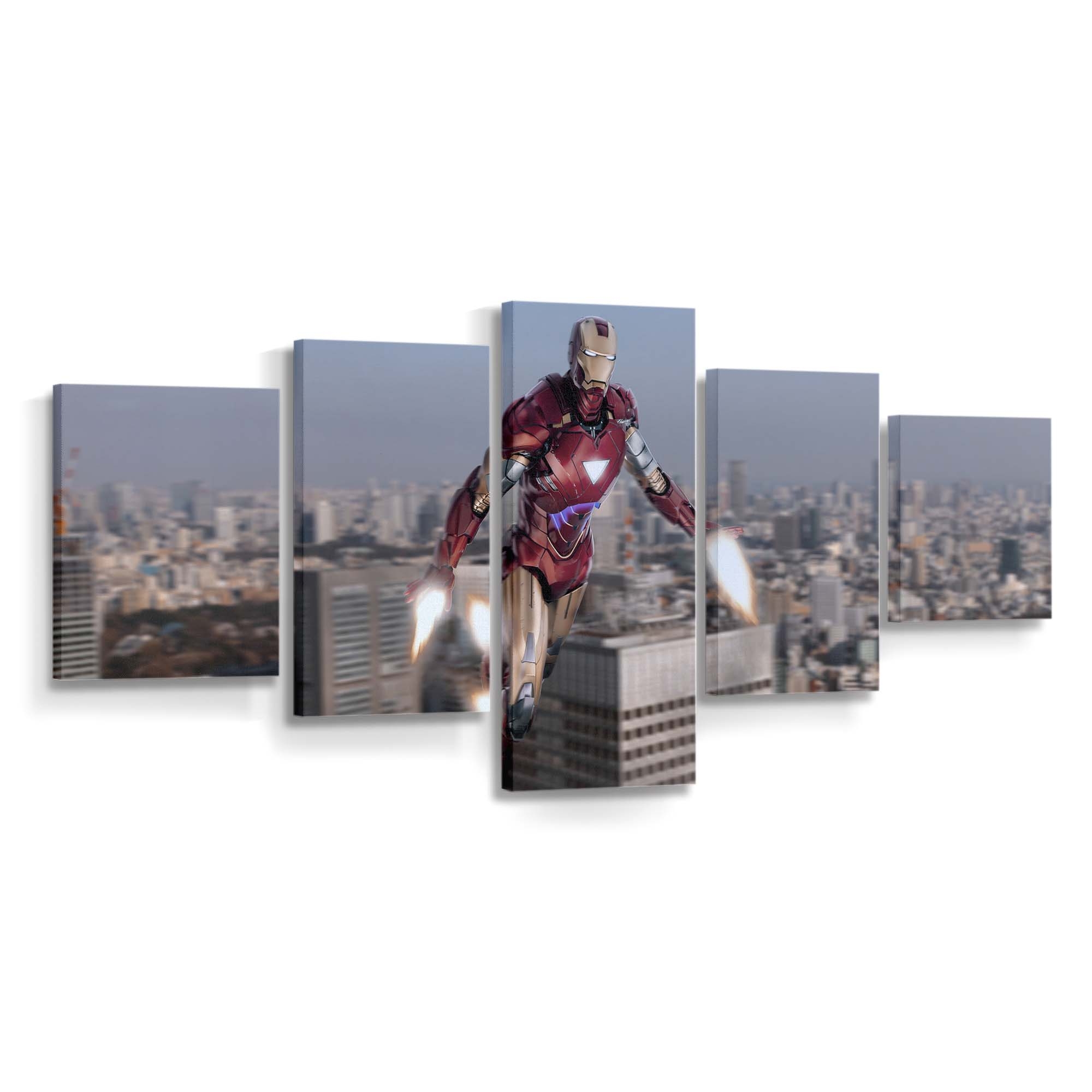 Out World Iron Man Leinwandbild - Wanddeko