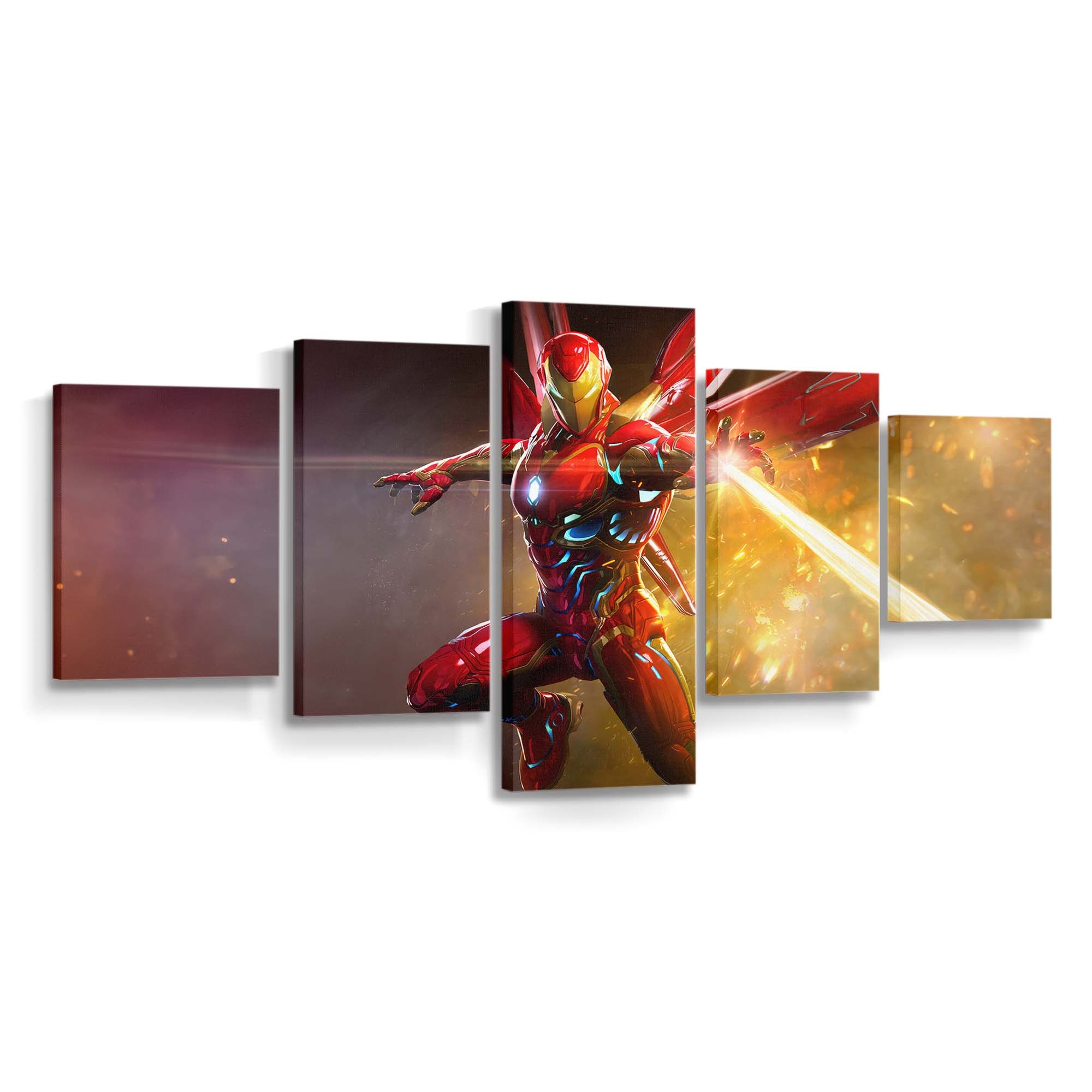 Red And Gold Avenger Leinwandbild - Wanddeko