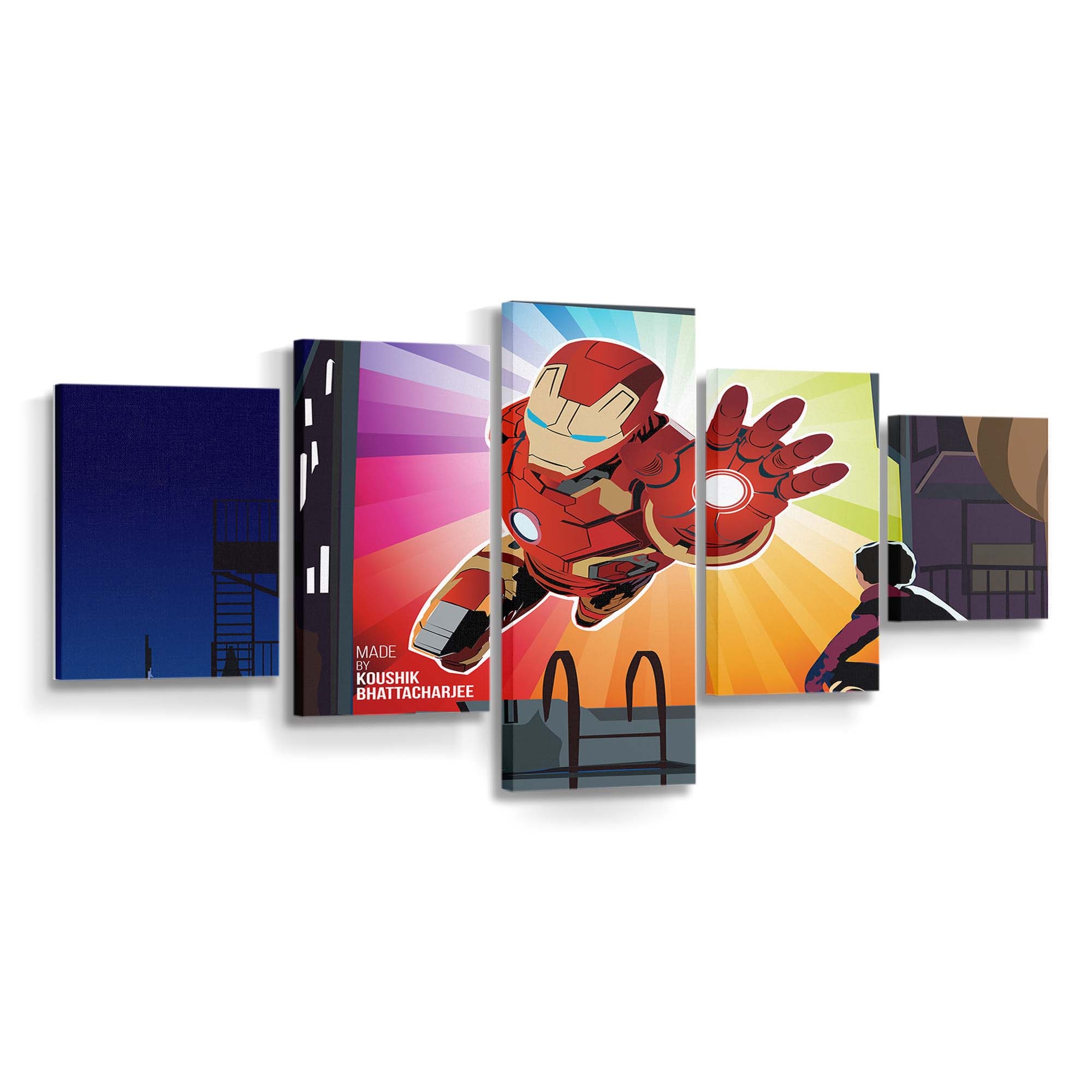 Spiderman Missing Iron Man Leinwandbild - Wanddeko