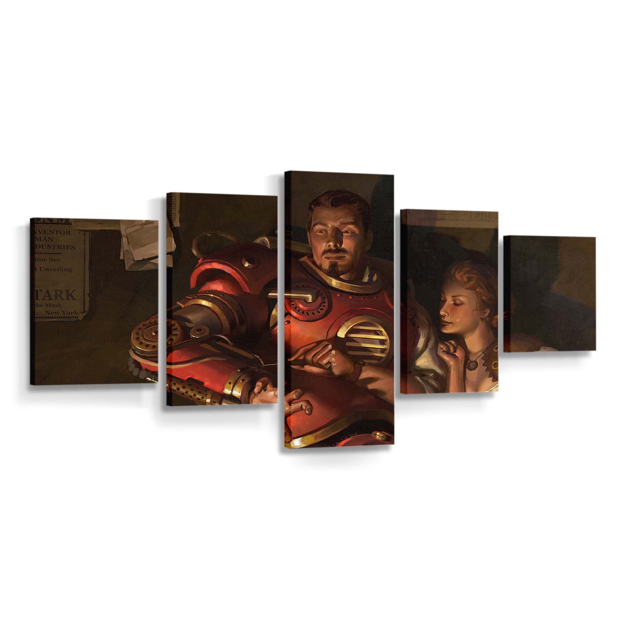 Steampunk Iron Man Leinwandbild - Wanddeko