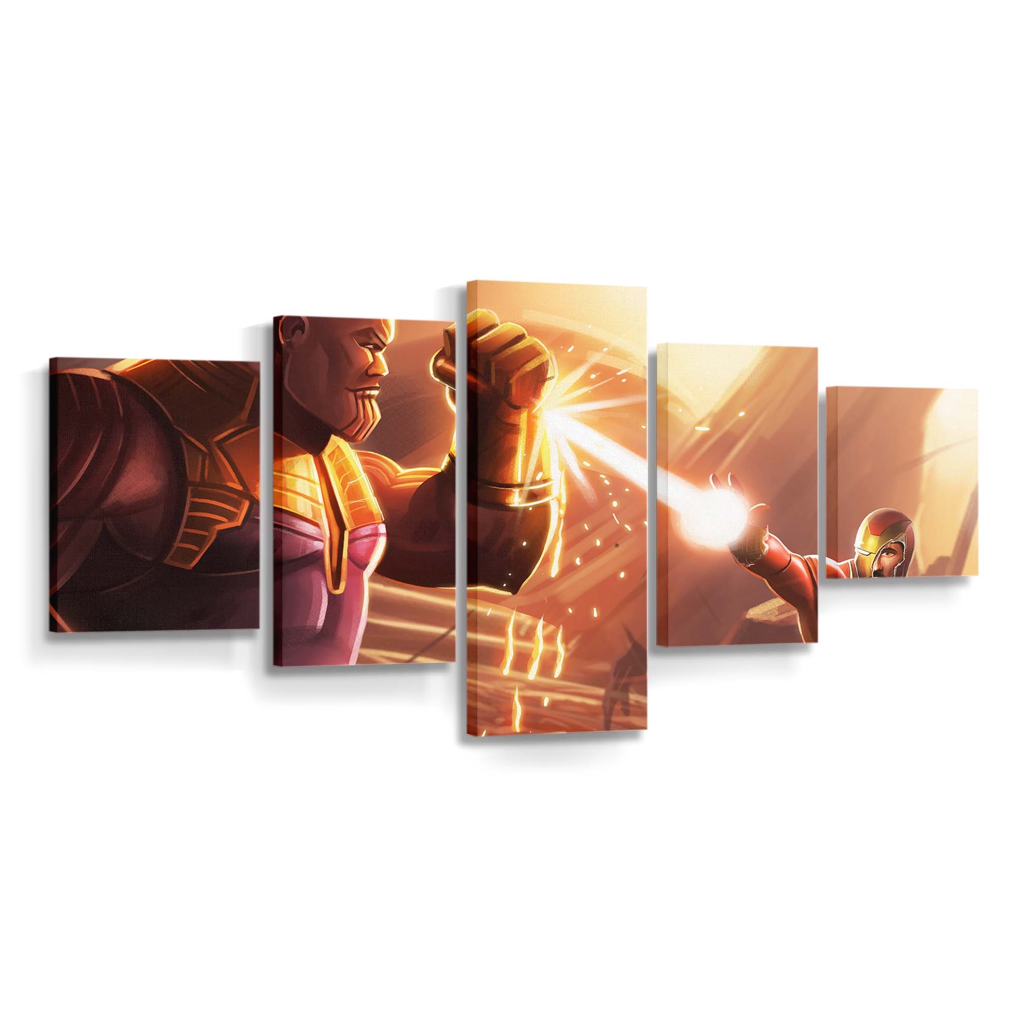 Thanos und Iron Man Leinwandbild - Wanddeko