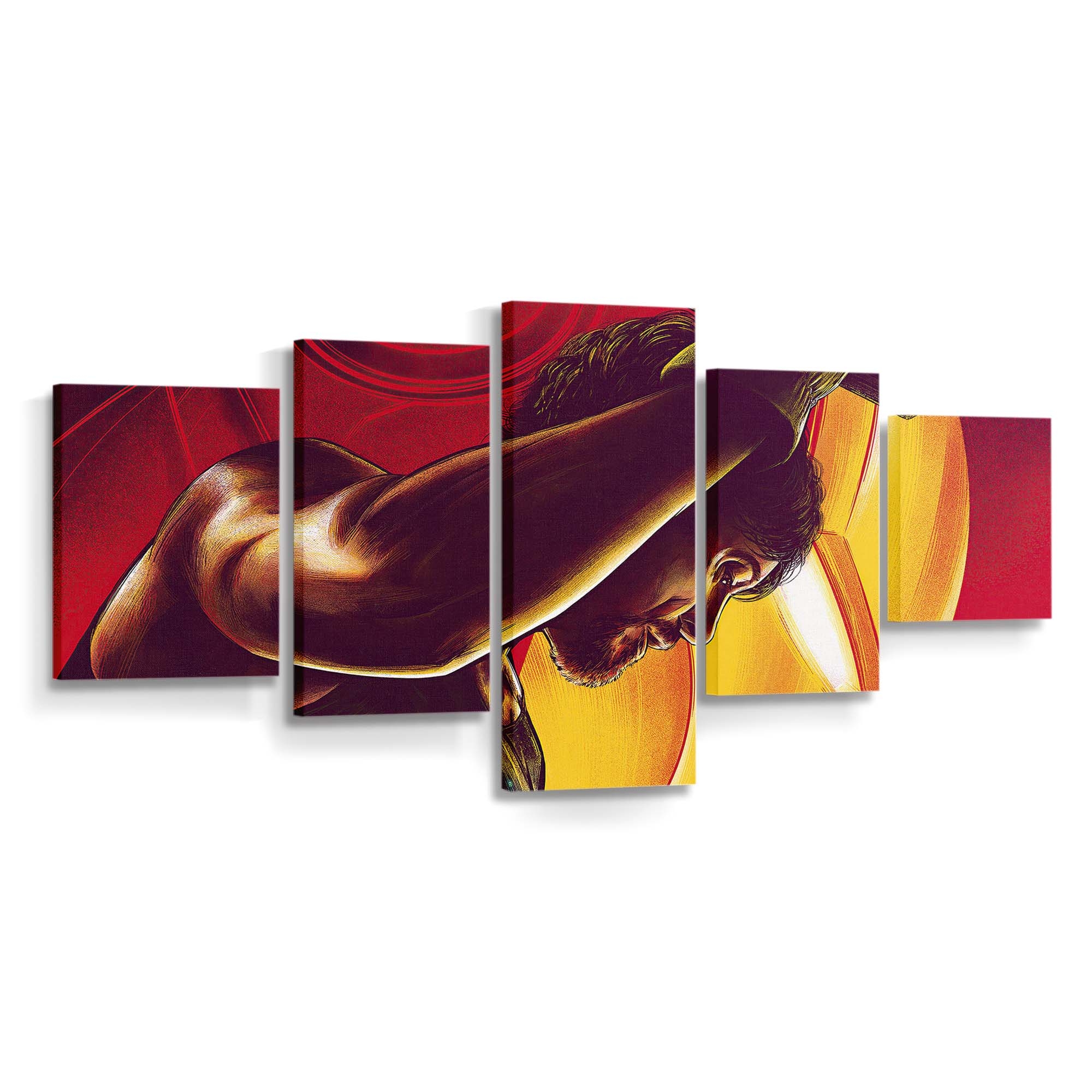 Tony Stark schmiedet den Mark Helm Leinwandbild - Wanddeko