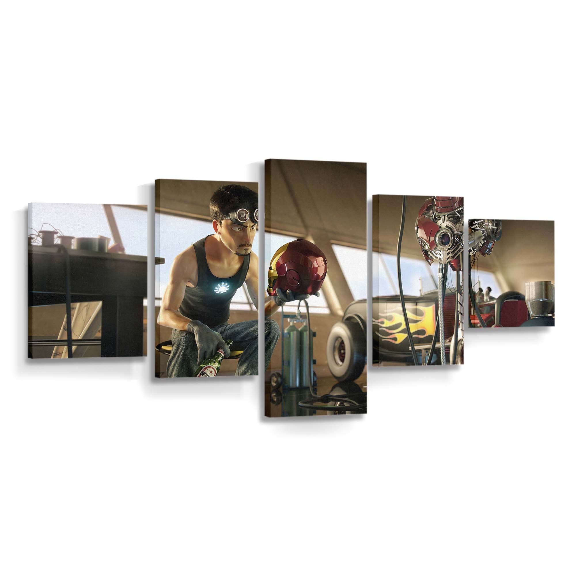 Was baust du da, Stark? Leinwandbild - Wanddeko