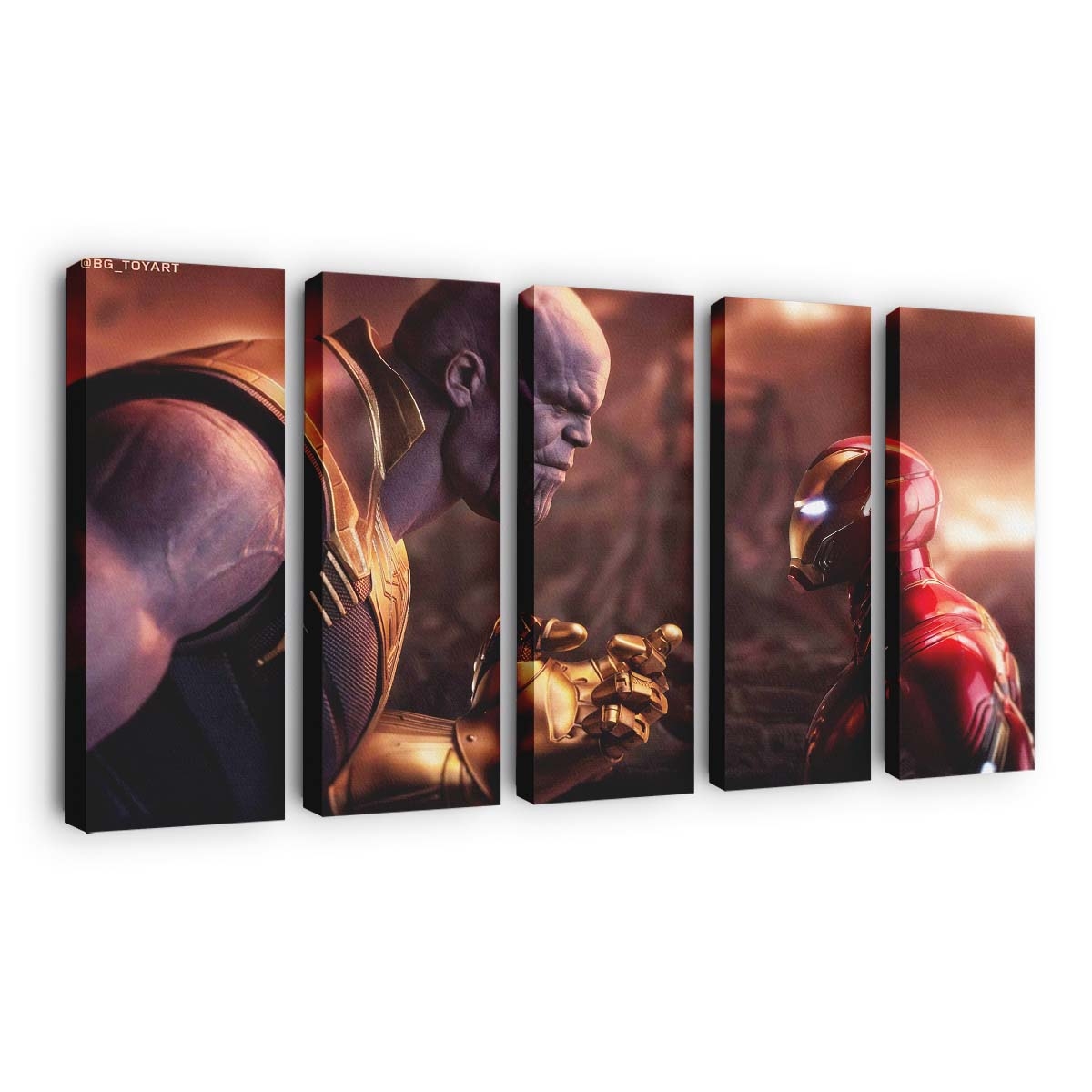 Thanos gegen Iron Man Leinwandbild - Wanddeko