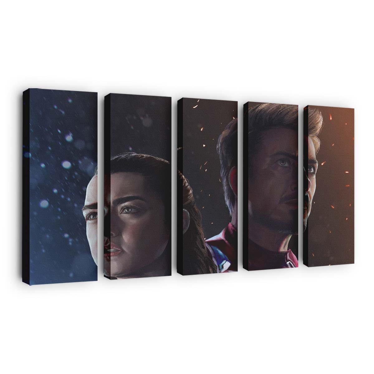 Arya Stark und Iron Man Leinwandbild - Wanddeko